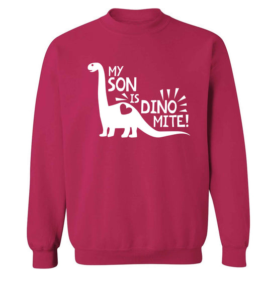 My son is dinomite! Adult's unisex pink Sweater 2XL