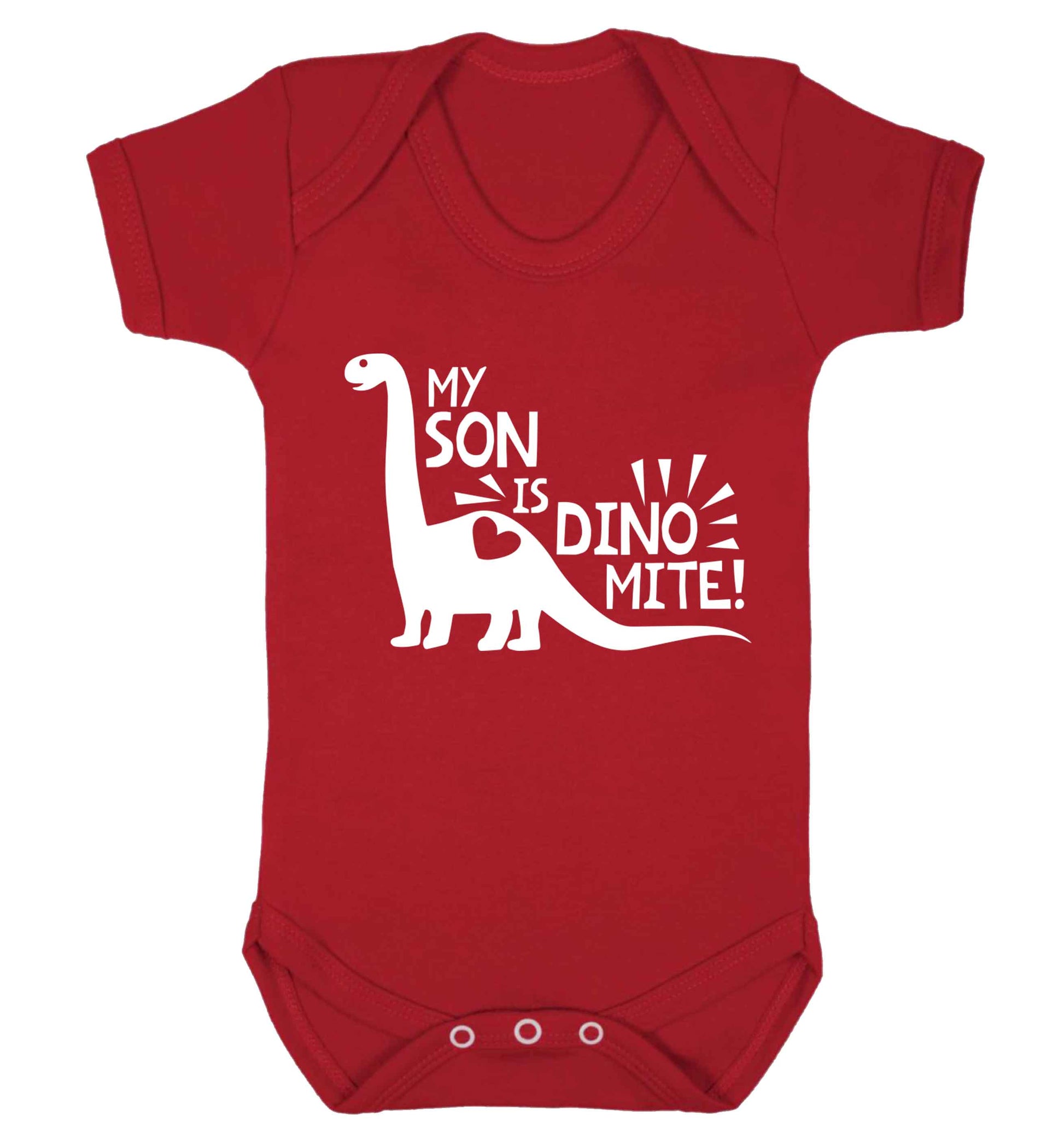 My son is dinomite! Baby Vest red 18-24 months