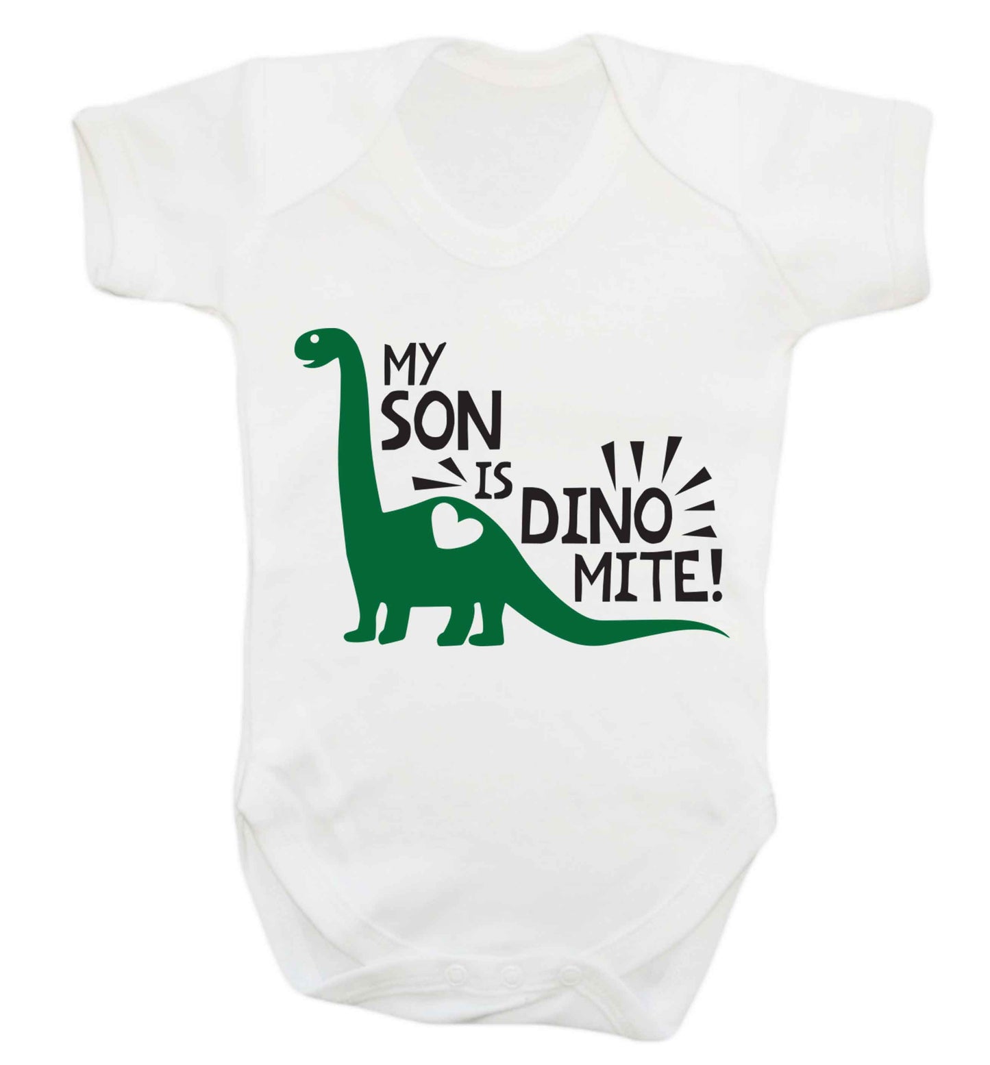 My son is dinomite! Baby Vest white 18-24 months