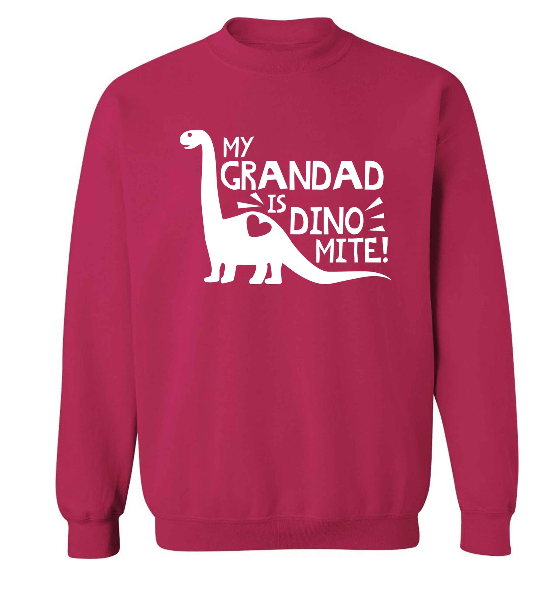 My grandad is dinomite! Adult's unisex pink Sweater 2XL