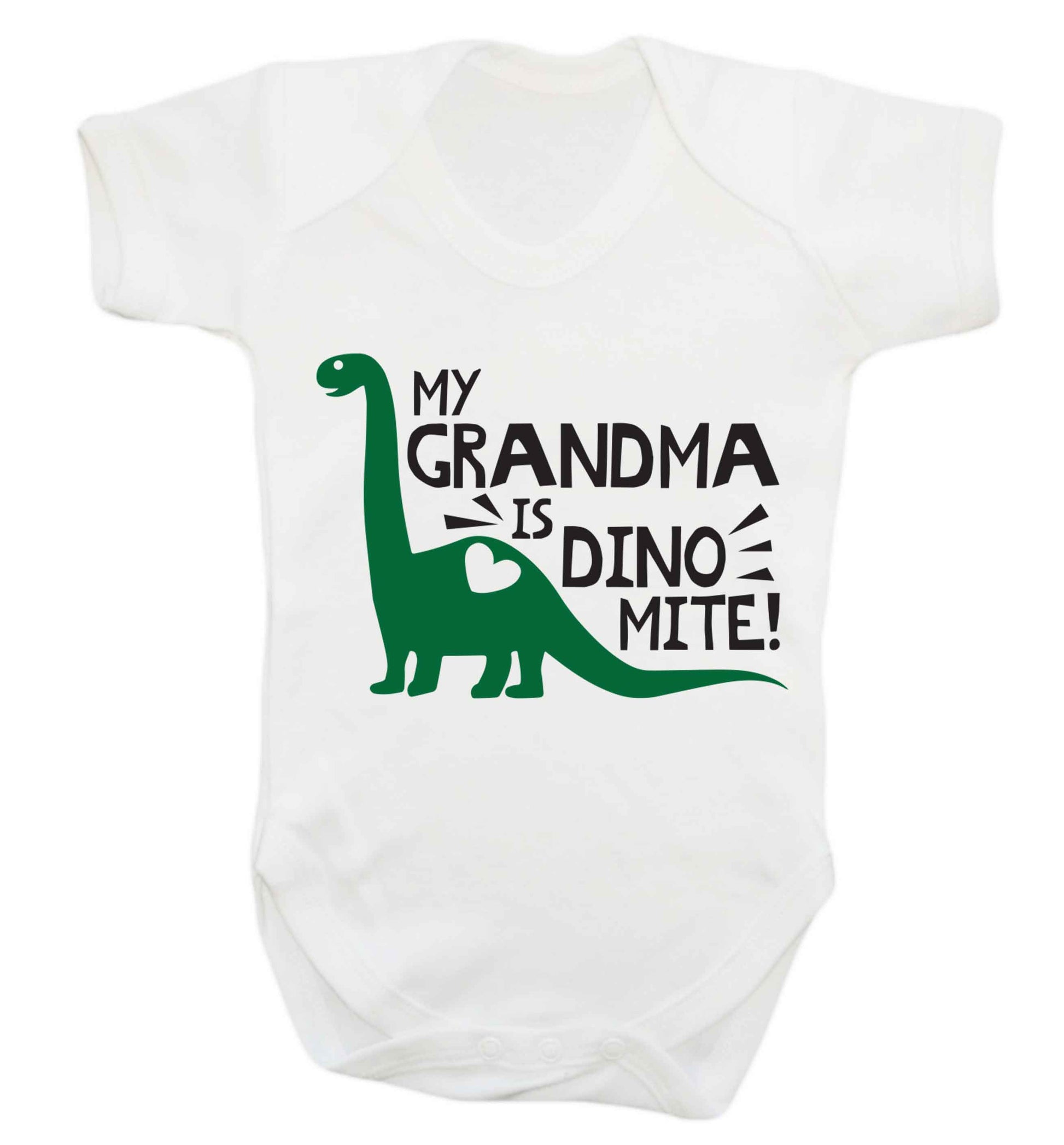 My grandma is dinomite! Baby Vest white 18-24 months