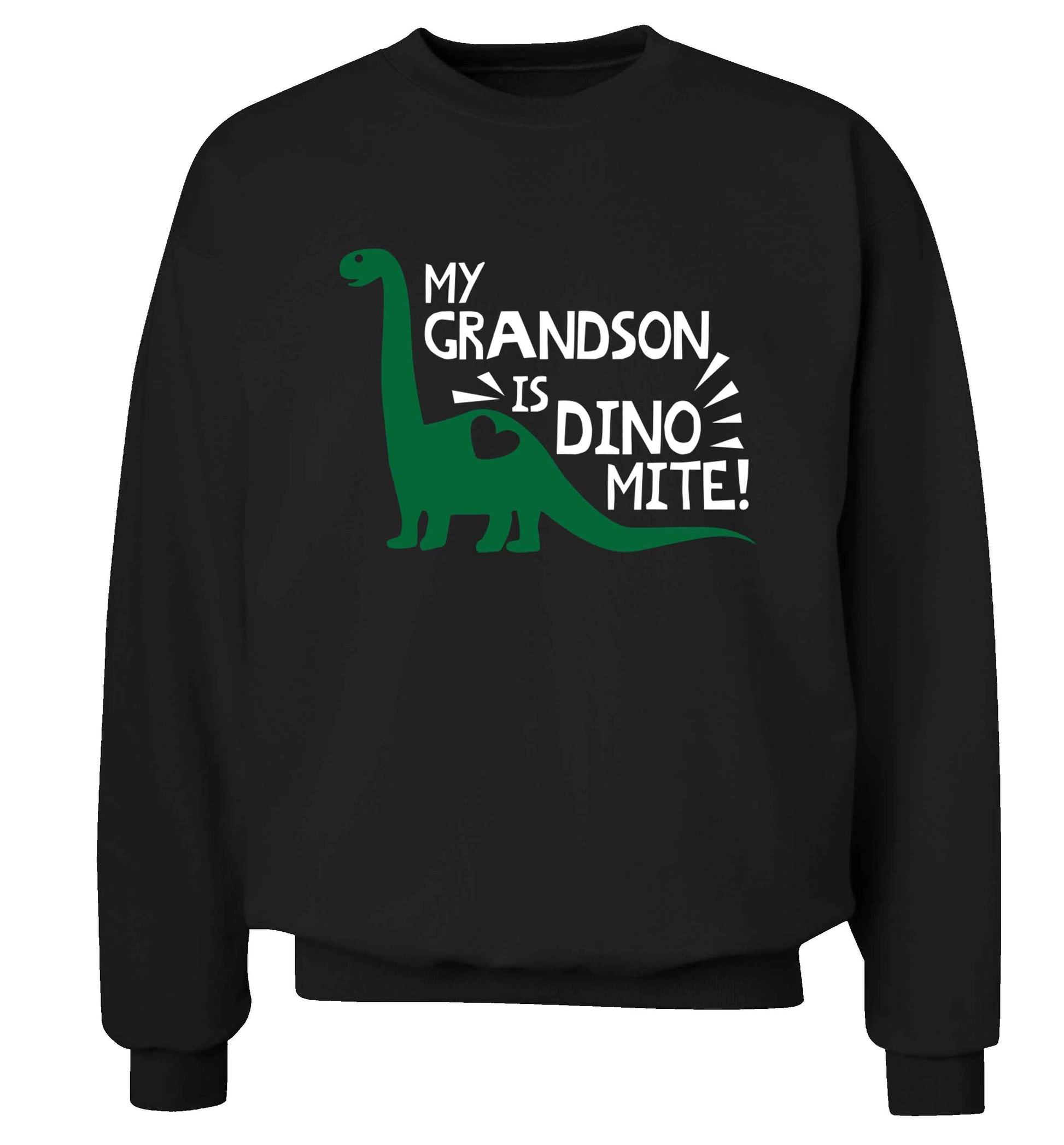 My grandson is dinomite! Adult's unisex black Sweater 2XL