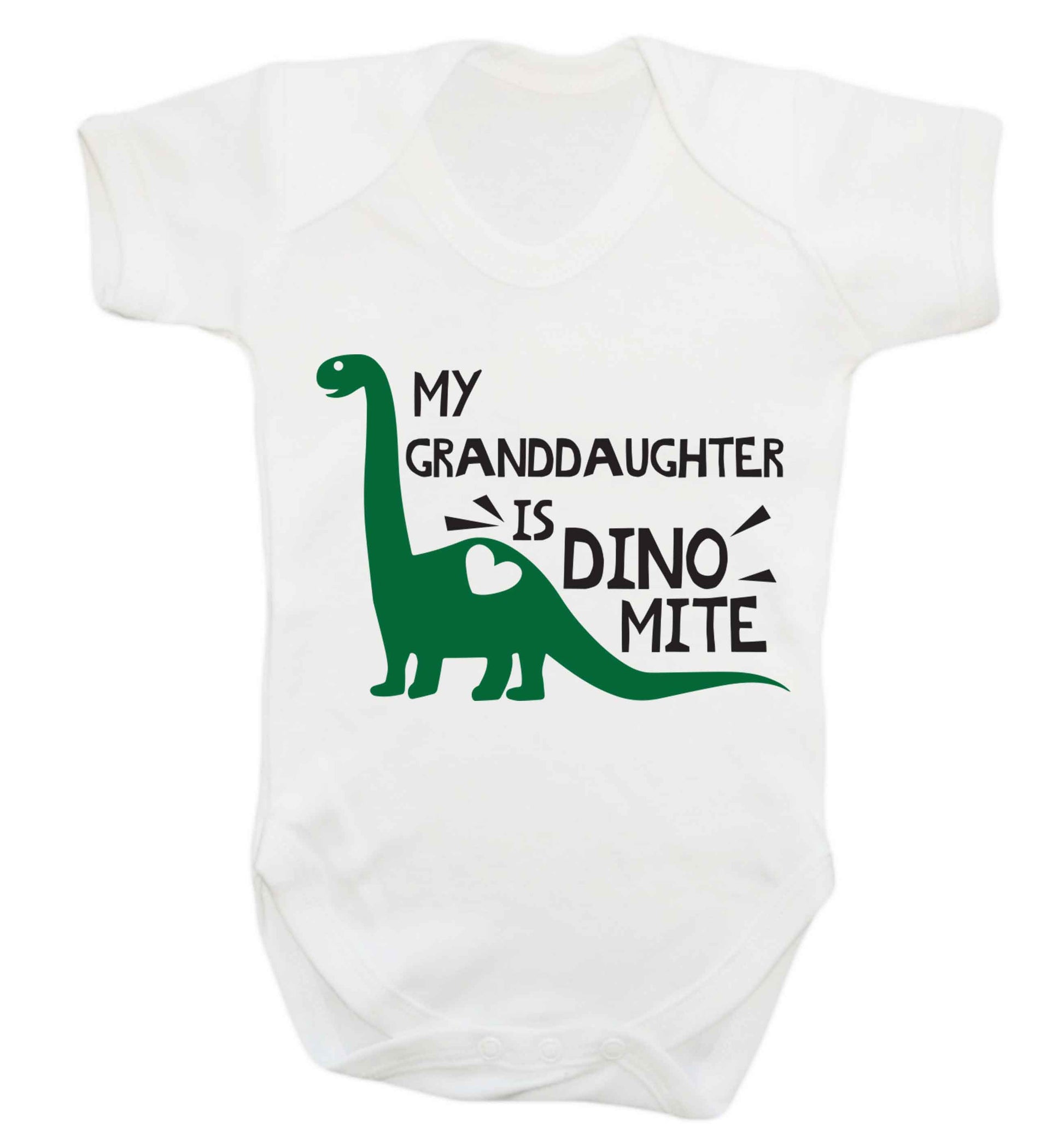 My granddaughter is dinomite! Baby Vest white 18-24 months