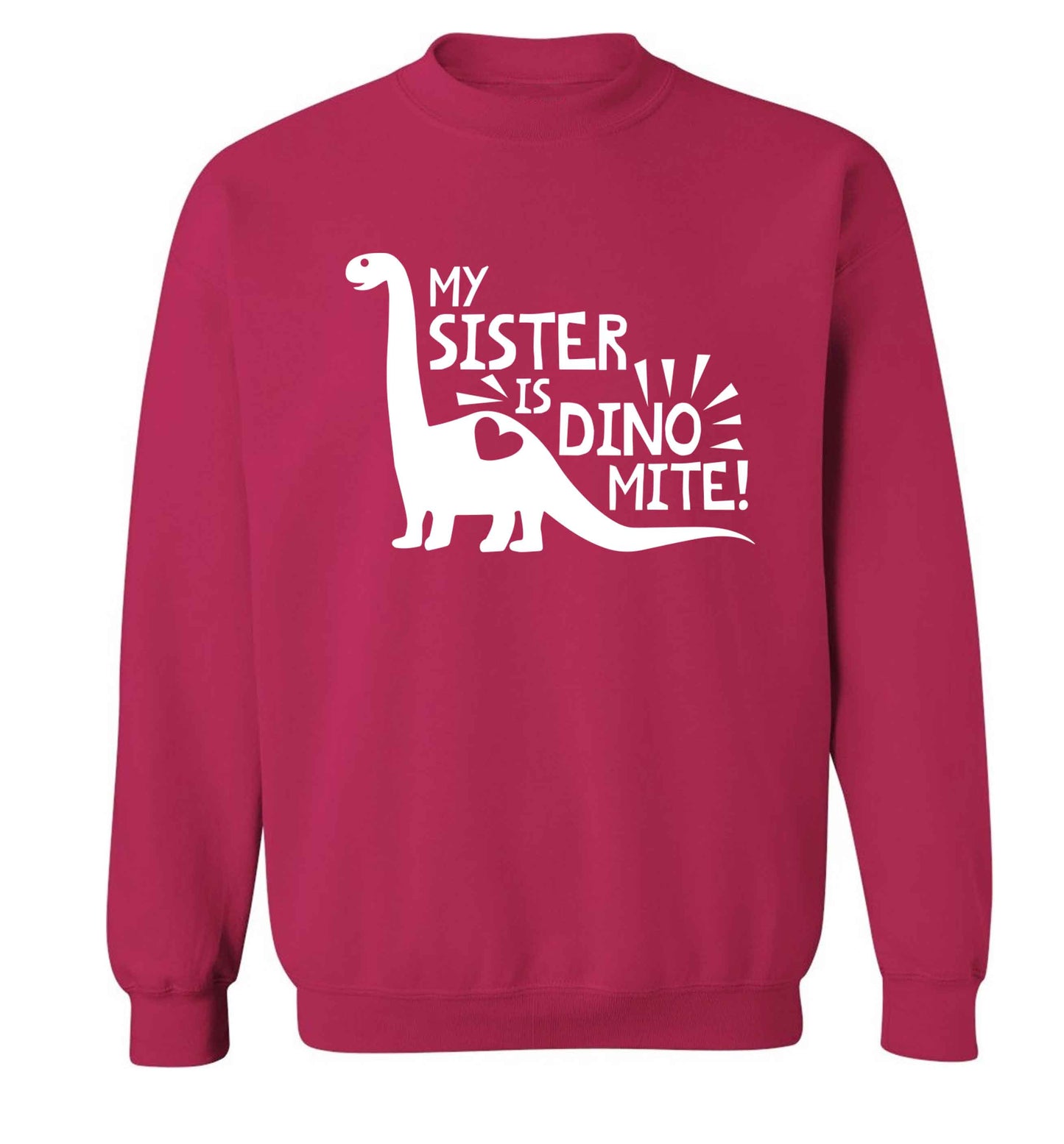 My sister is dinomite! Adult's unisex pink Sweater 2XL