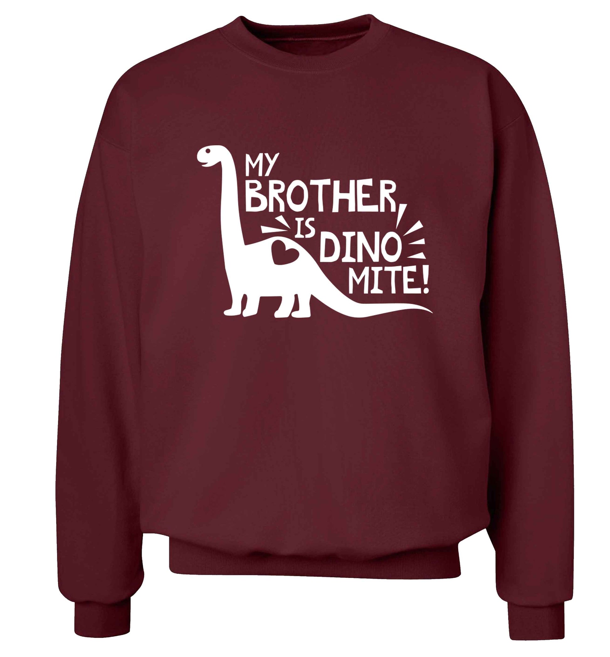My brother is dinomite! Adult's unisex maroon Sweater 2XL