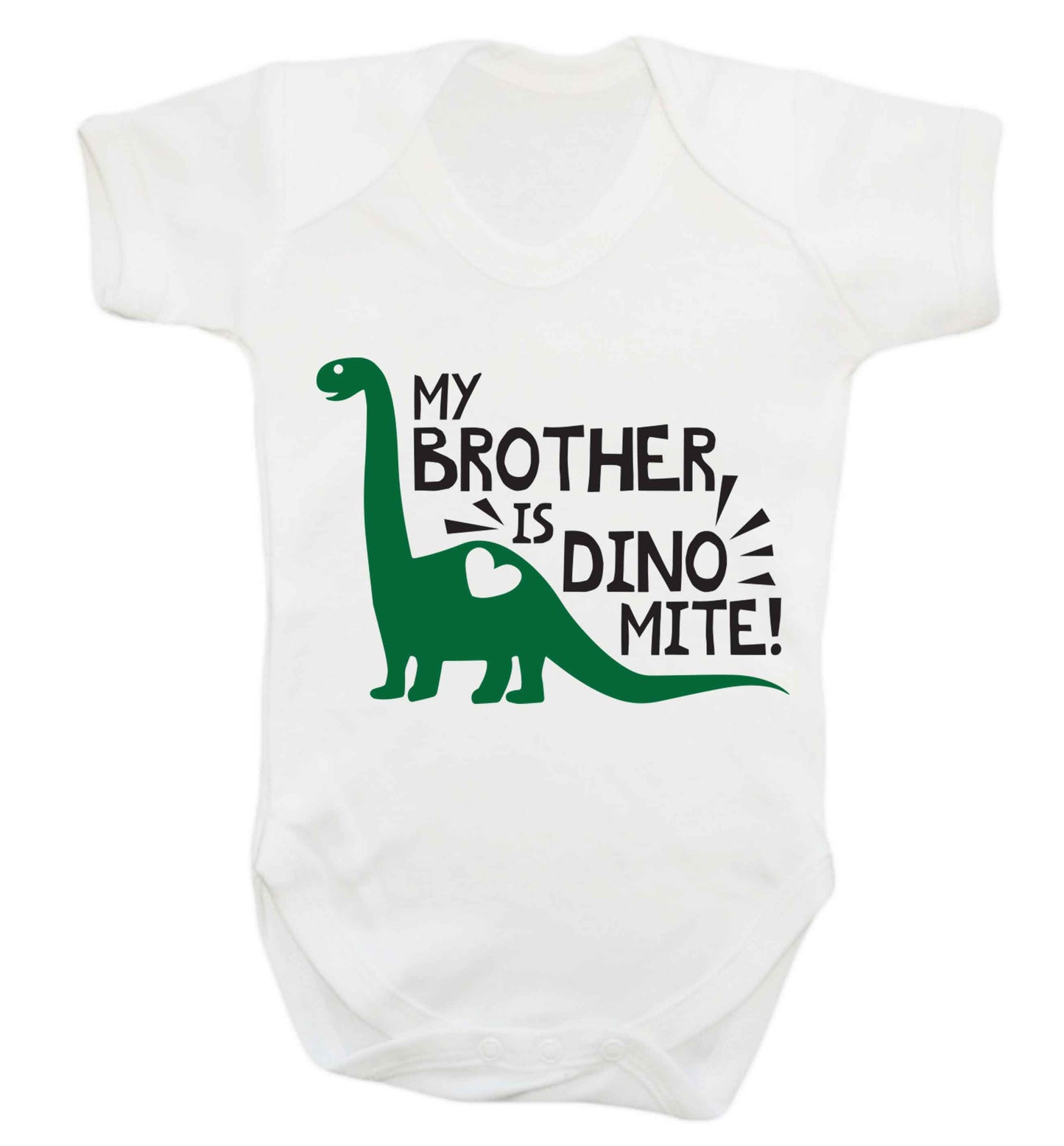 My brother is dinomite! Baby Vest white 18-24 months