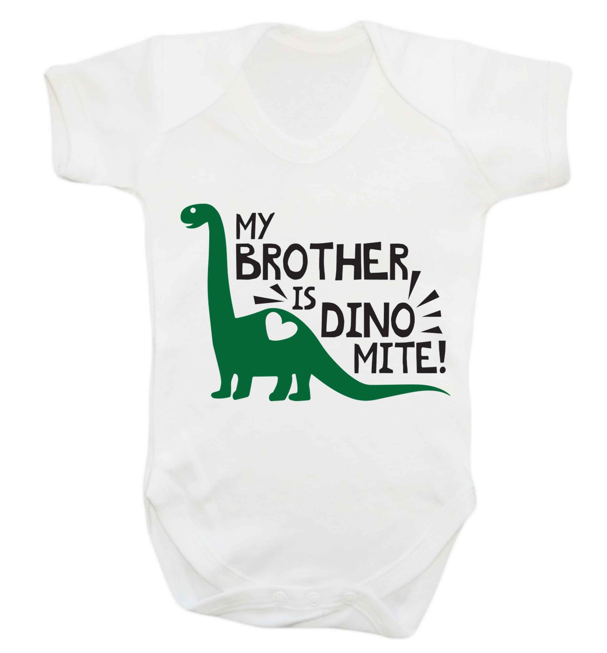 My brother is dinomite! Baby Vest white 18-24 months