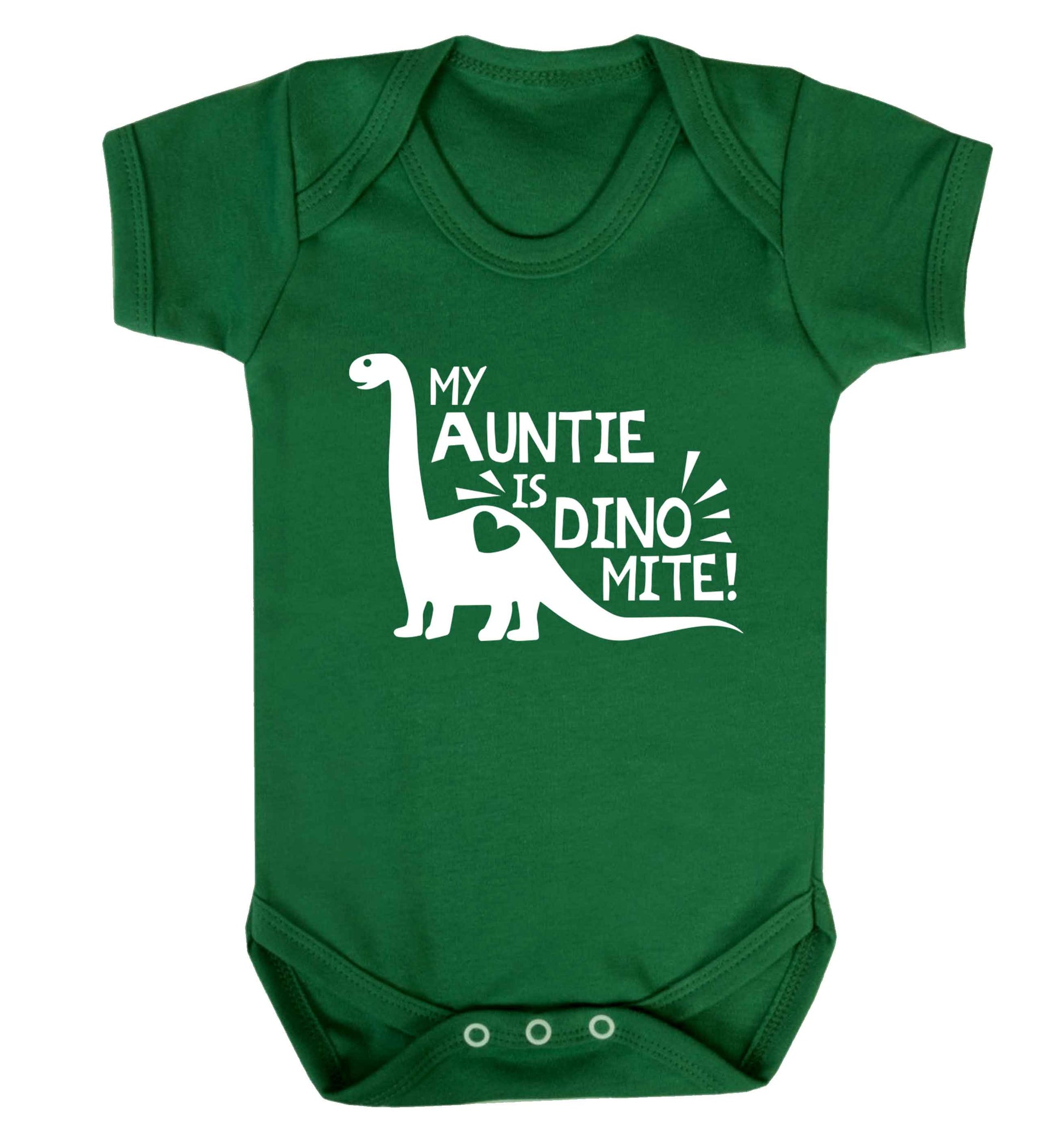 My auntie is dinomite! Baby Vest green 18-24 months