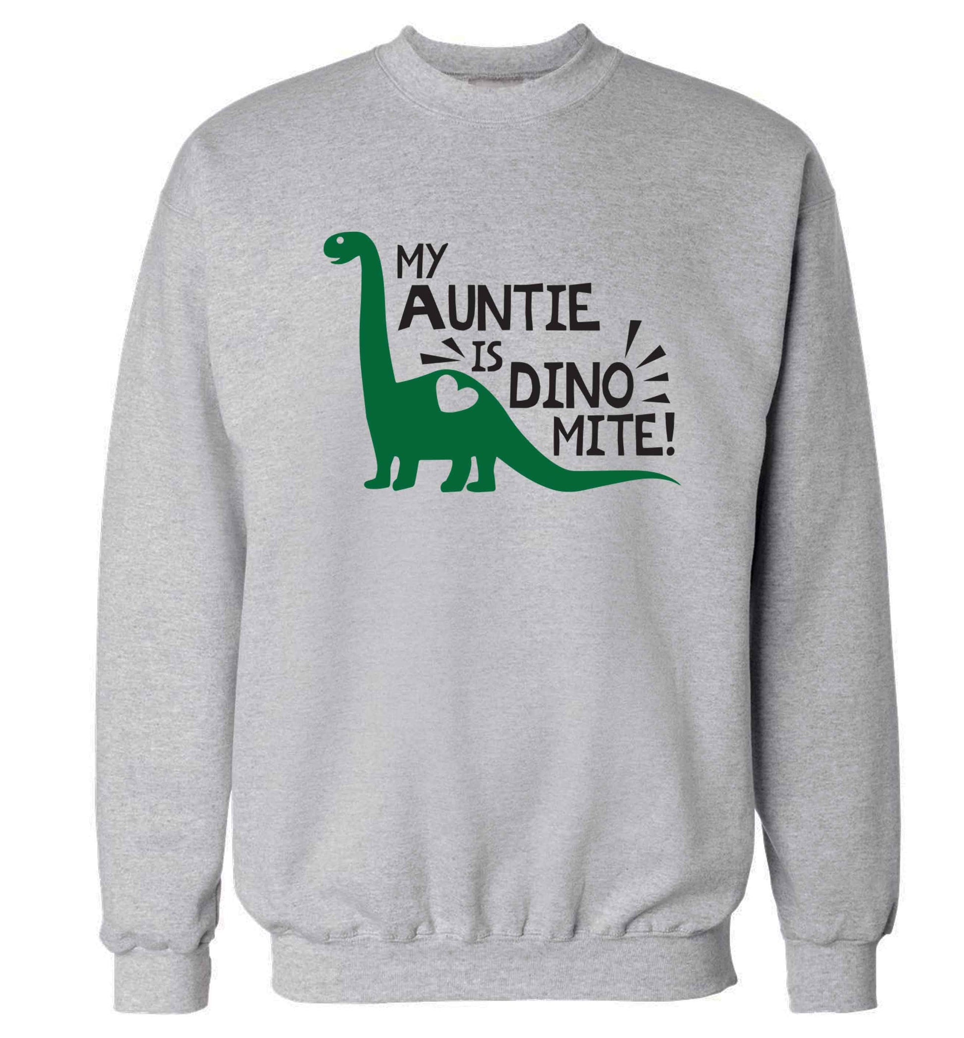 My auntie is dinomite! Adult's unisex grey Sweater 2XL