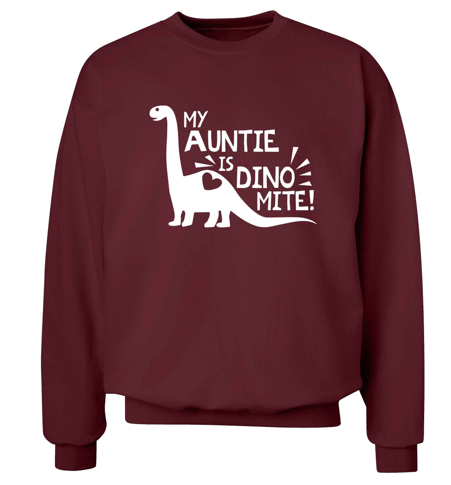 My auntie is dinomite! Adult's unisex maroon Sweater 2XL