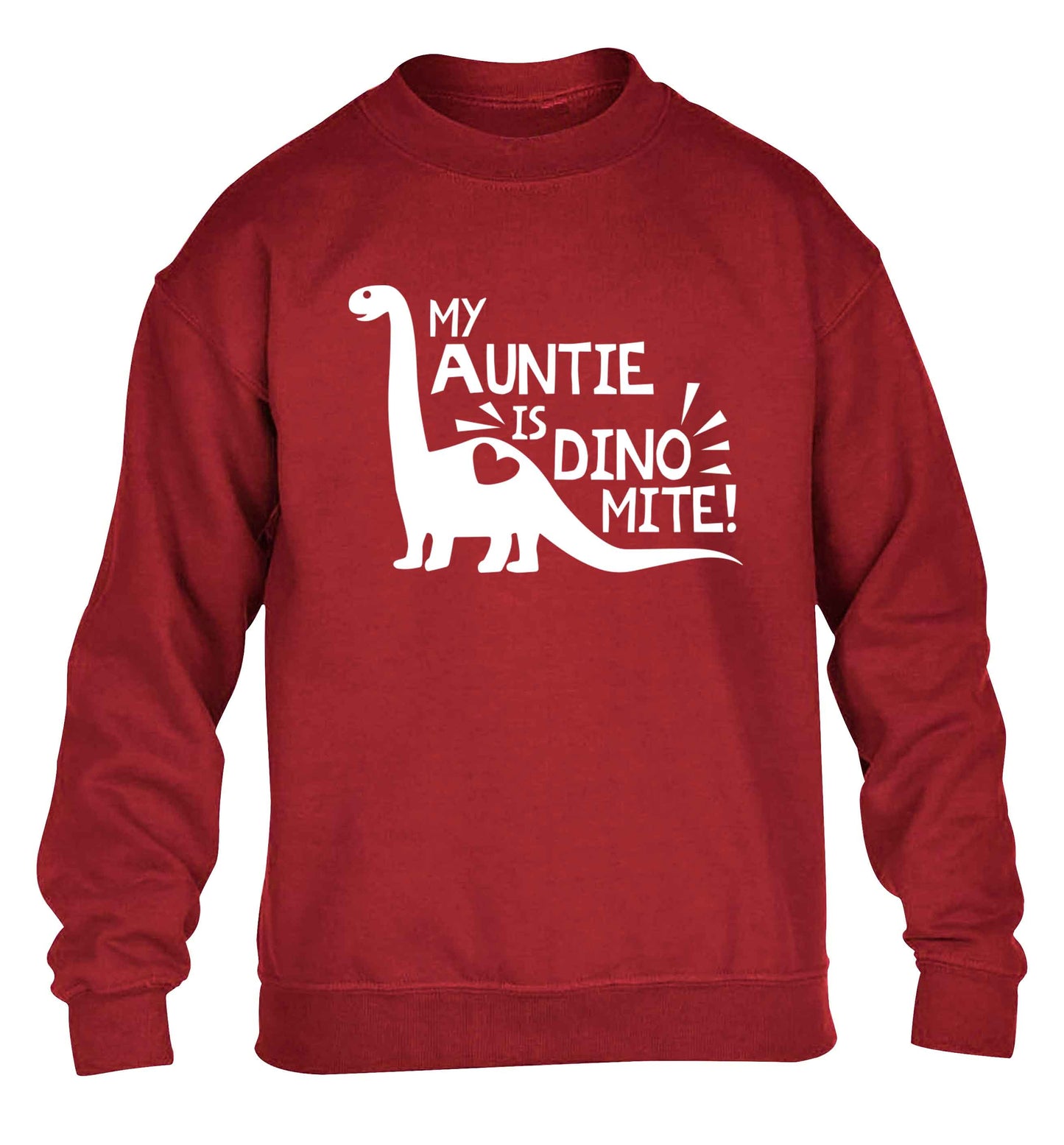 My auntie is dinomite! children's grey sweater 12-13 Years