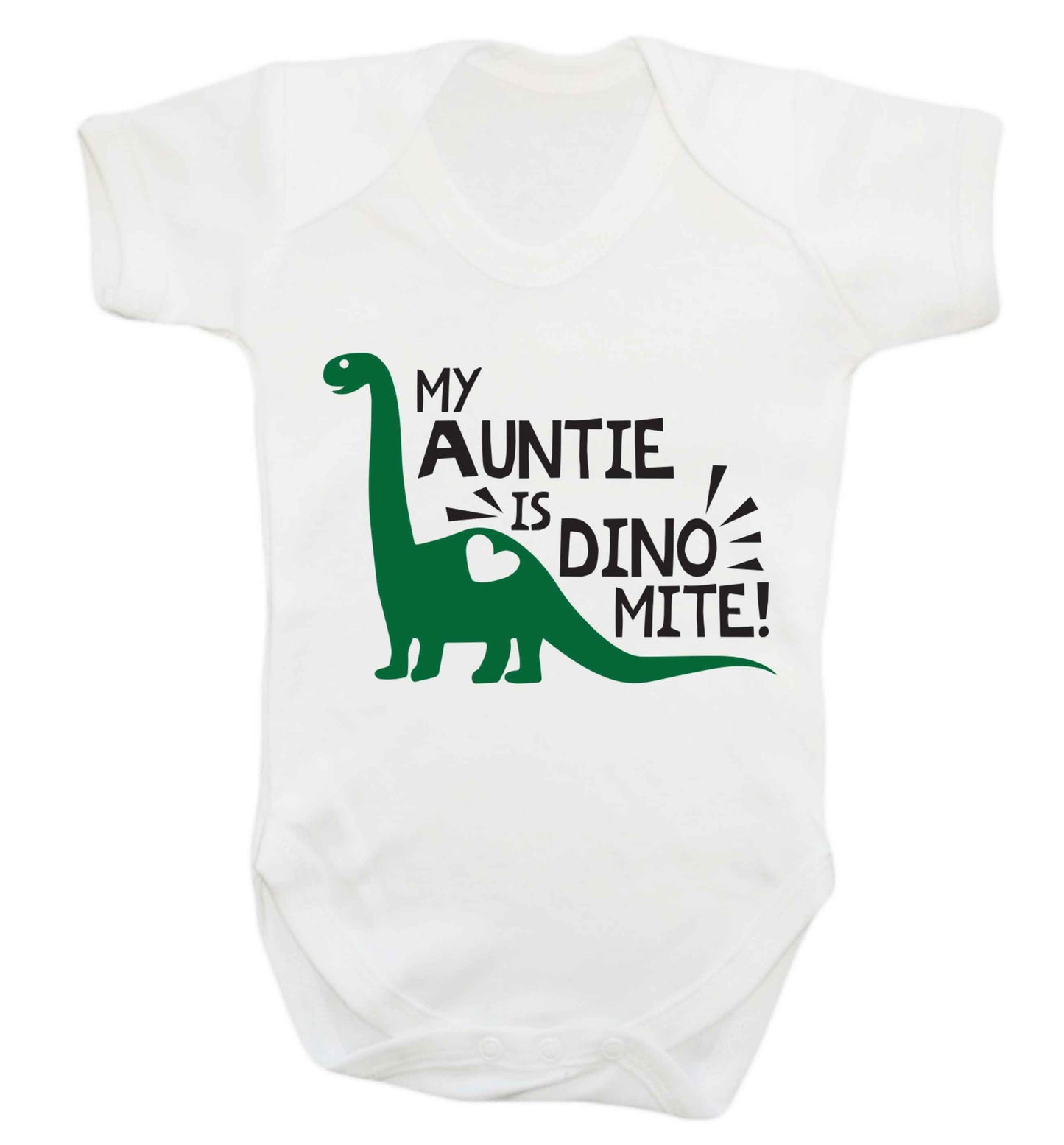My auntie is dinomite! Baby Vest white 18-24 months