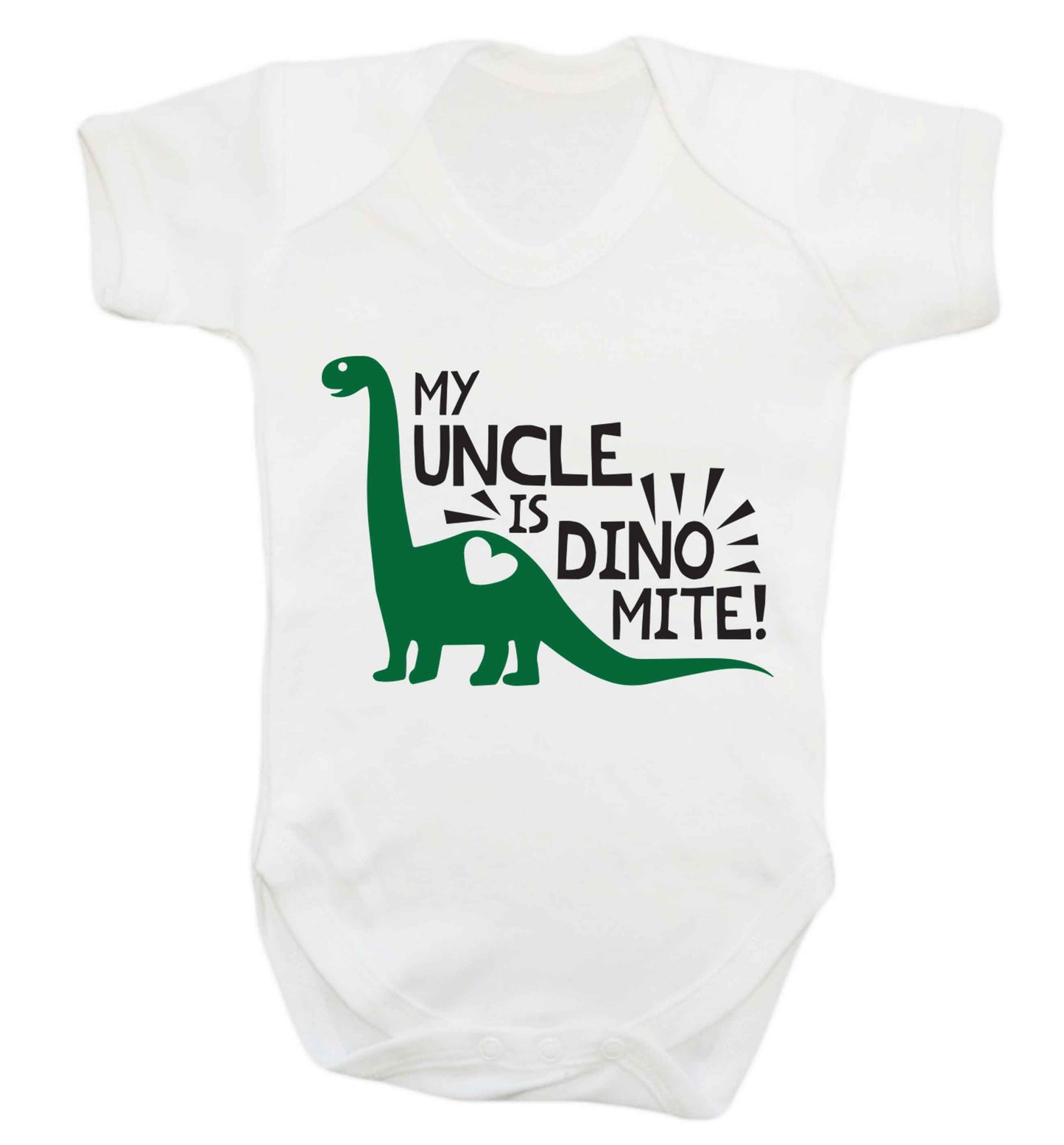 My uncle is dinomite! Baby Vest white 18-24 months
