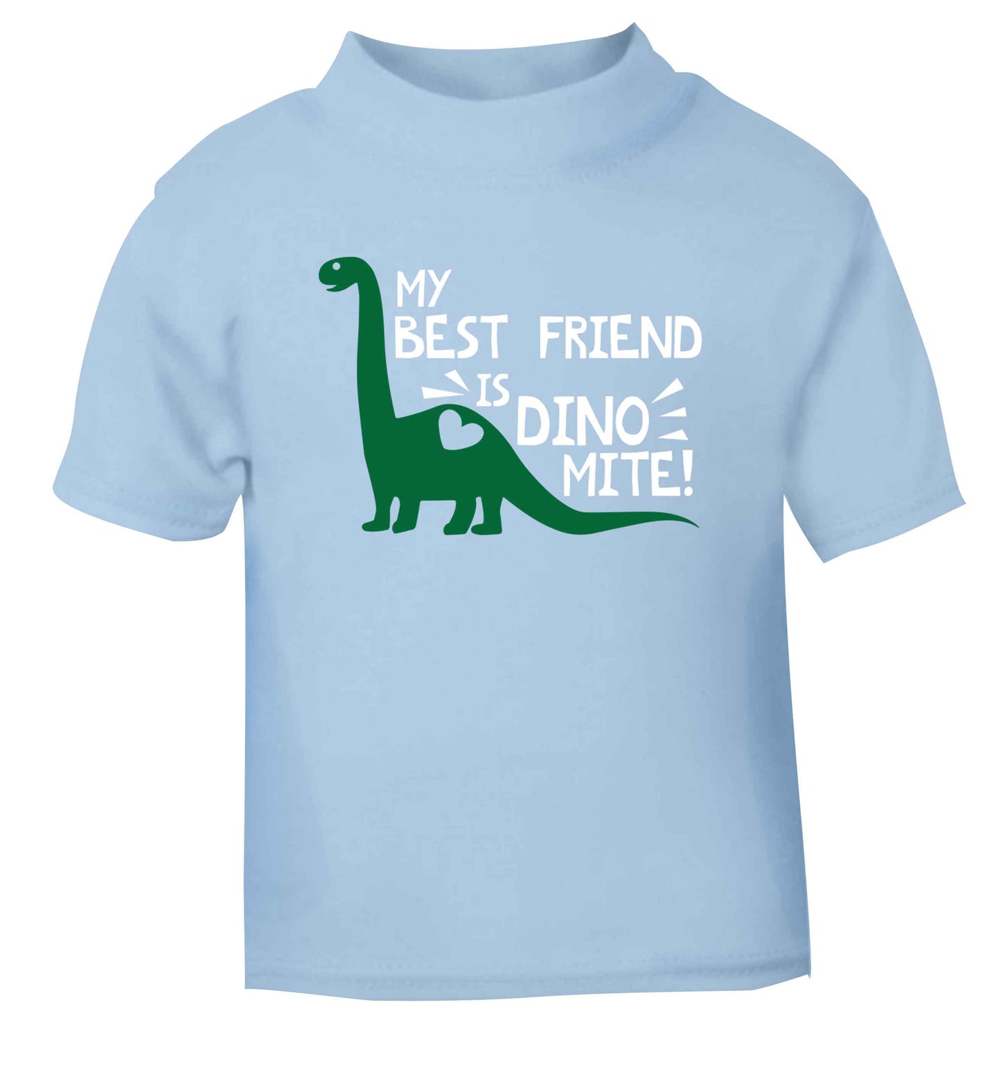 My cousin is dinomite! light blue Baby Toddler Tshirt 2 Years