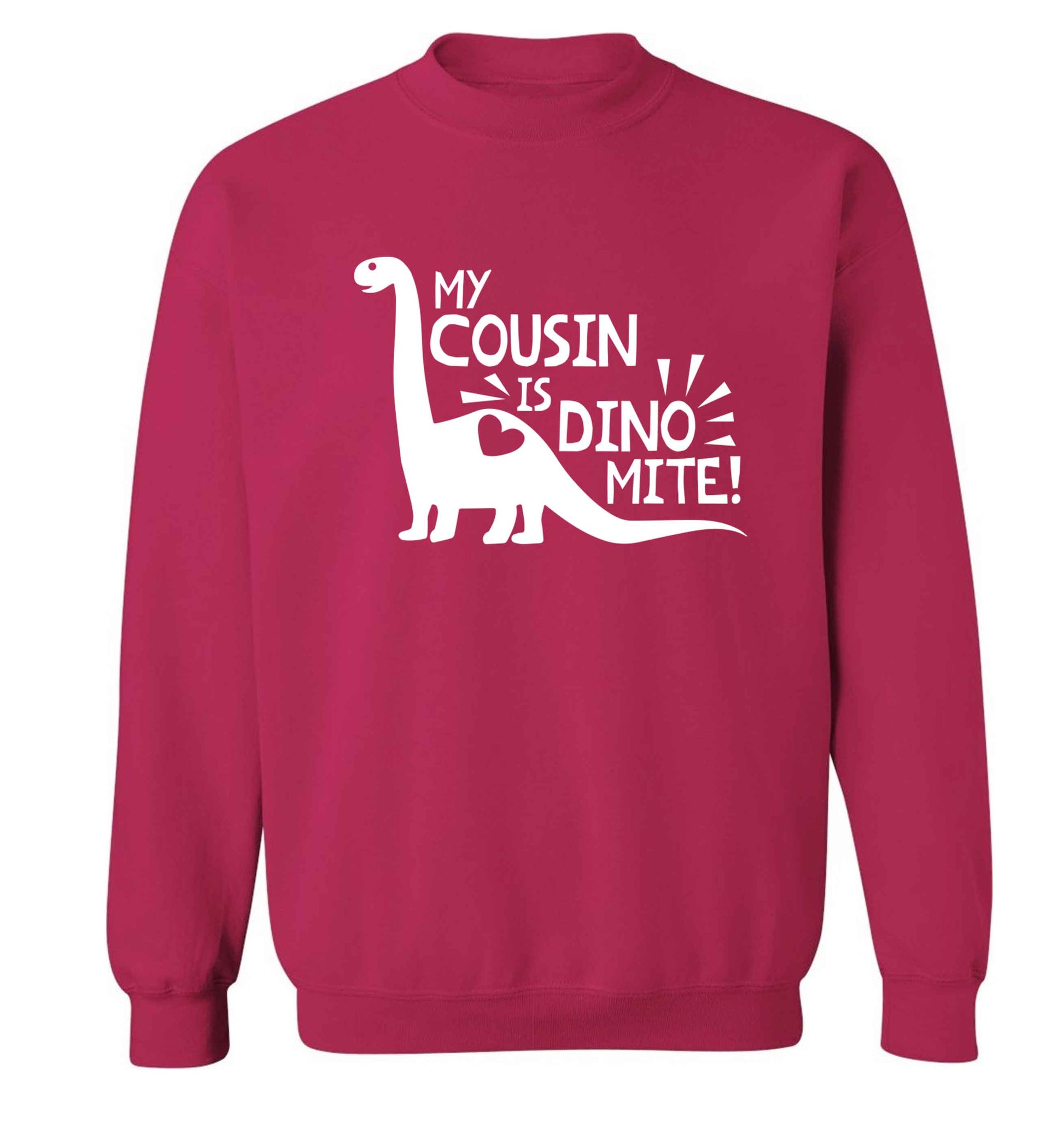 My cousin is dinomite! Adult's unisex pink Sweater 2XL