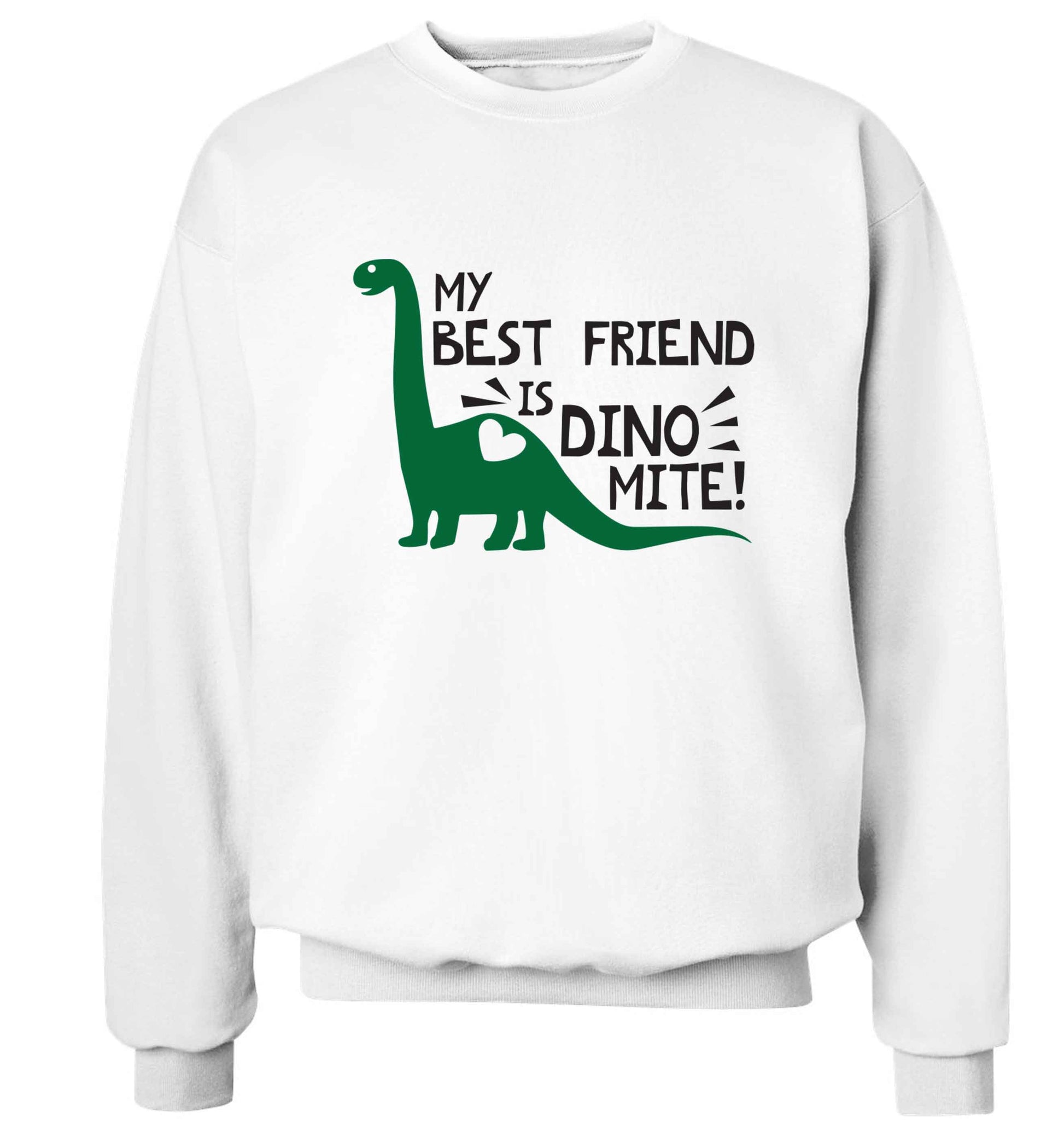 My best friend is dinomite! Adult's unisex white Sweater 2XL