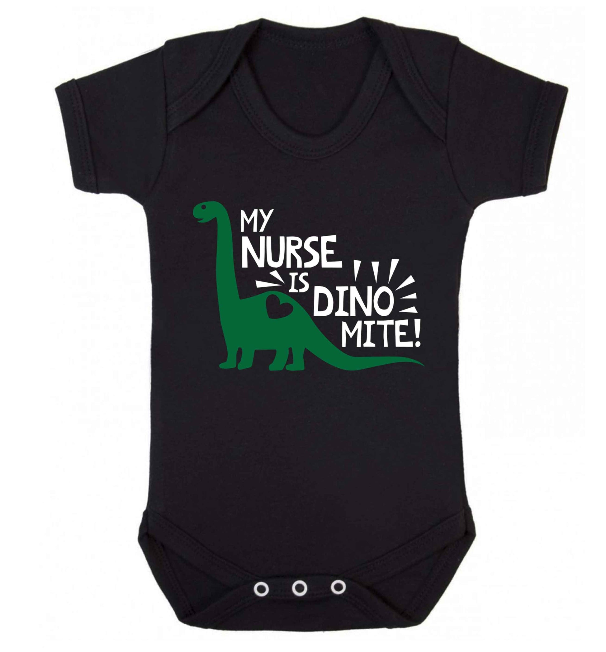 My nurse is dinomite! Baby Vest black 18-24 months