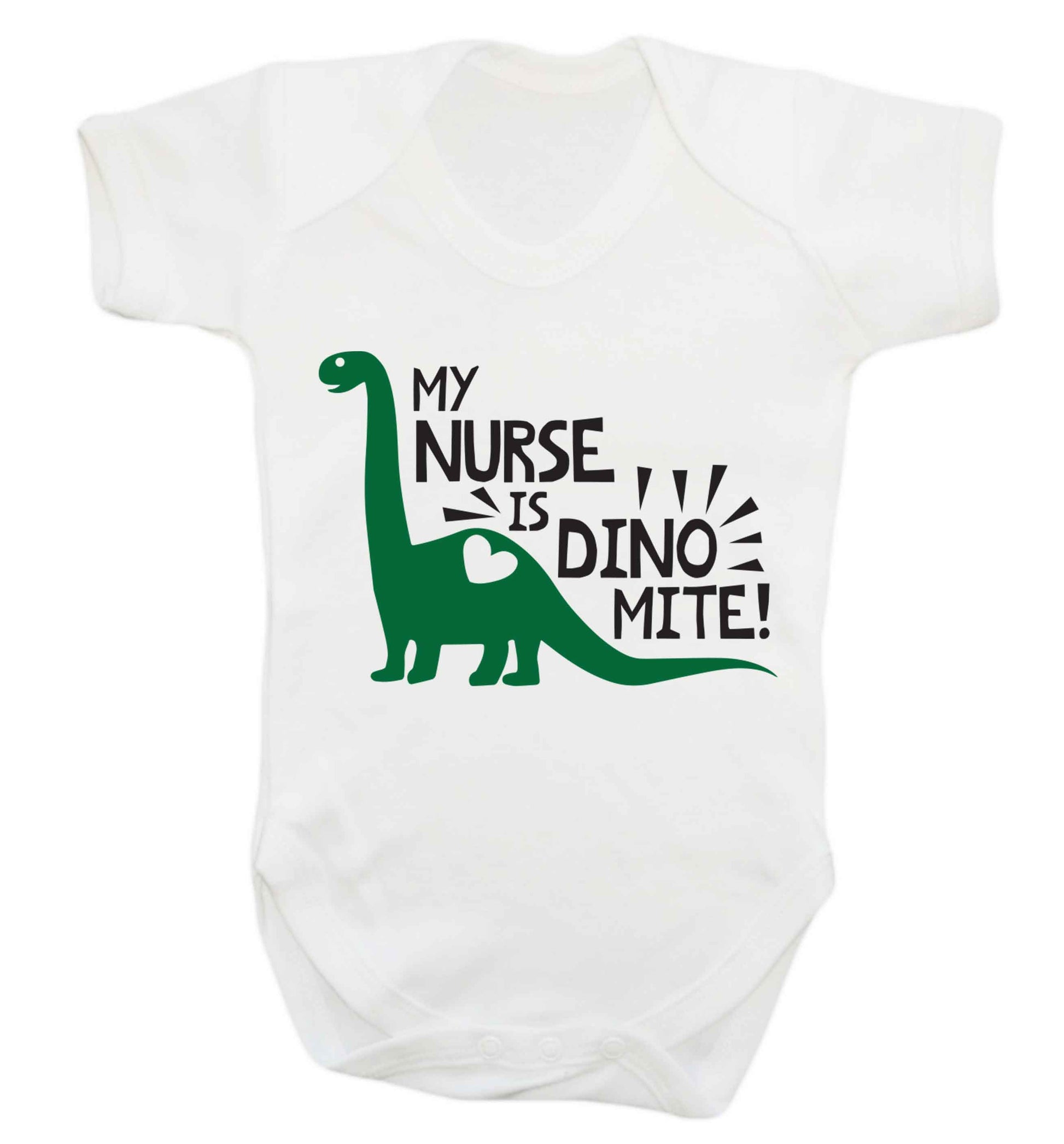 My nurse is dinomite! Baby Vest white 18-24 months