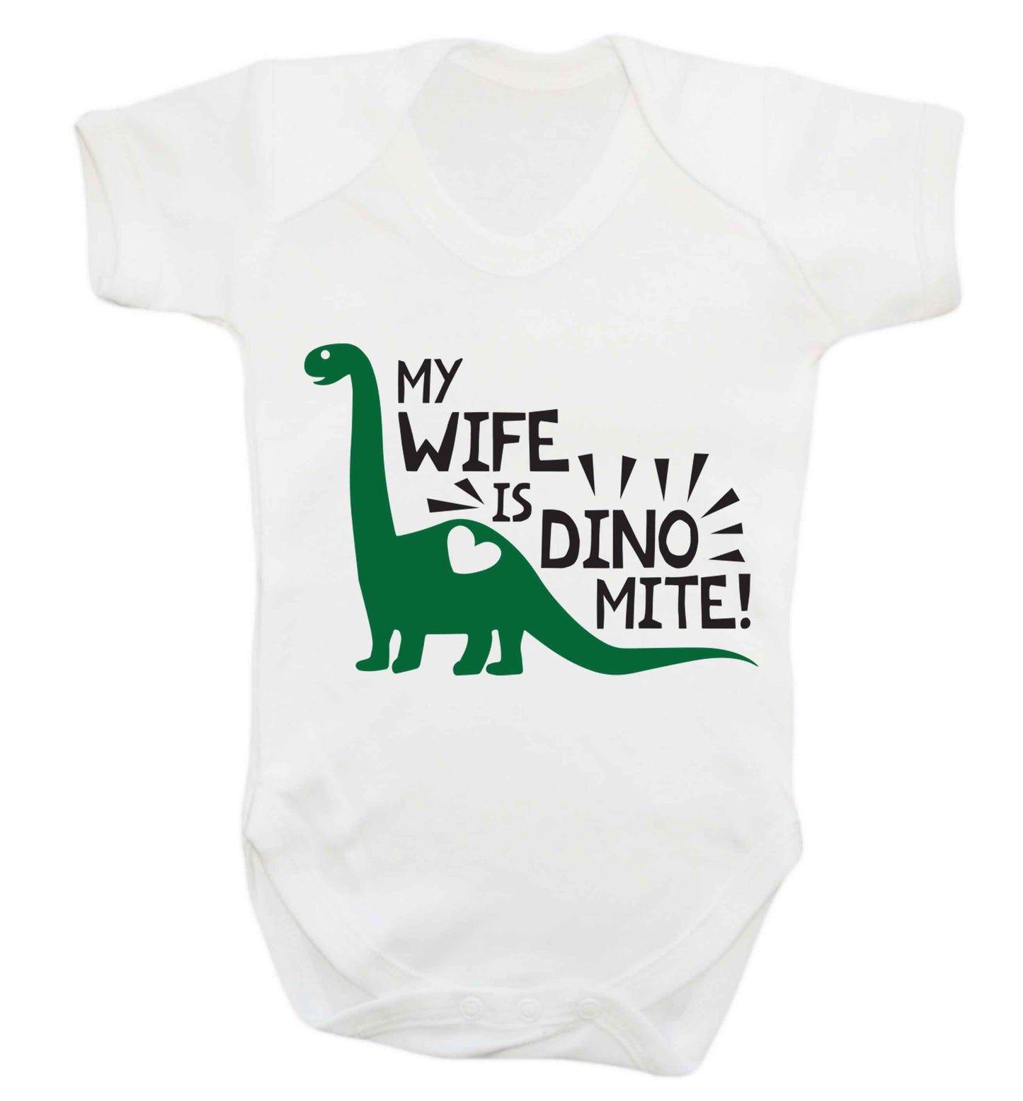 My wife is dinomite! Baby Vest white 18-24 months