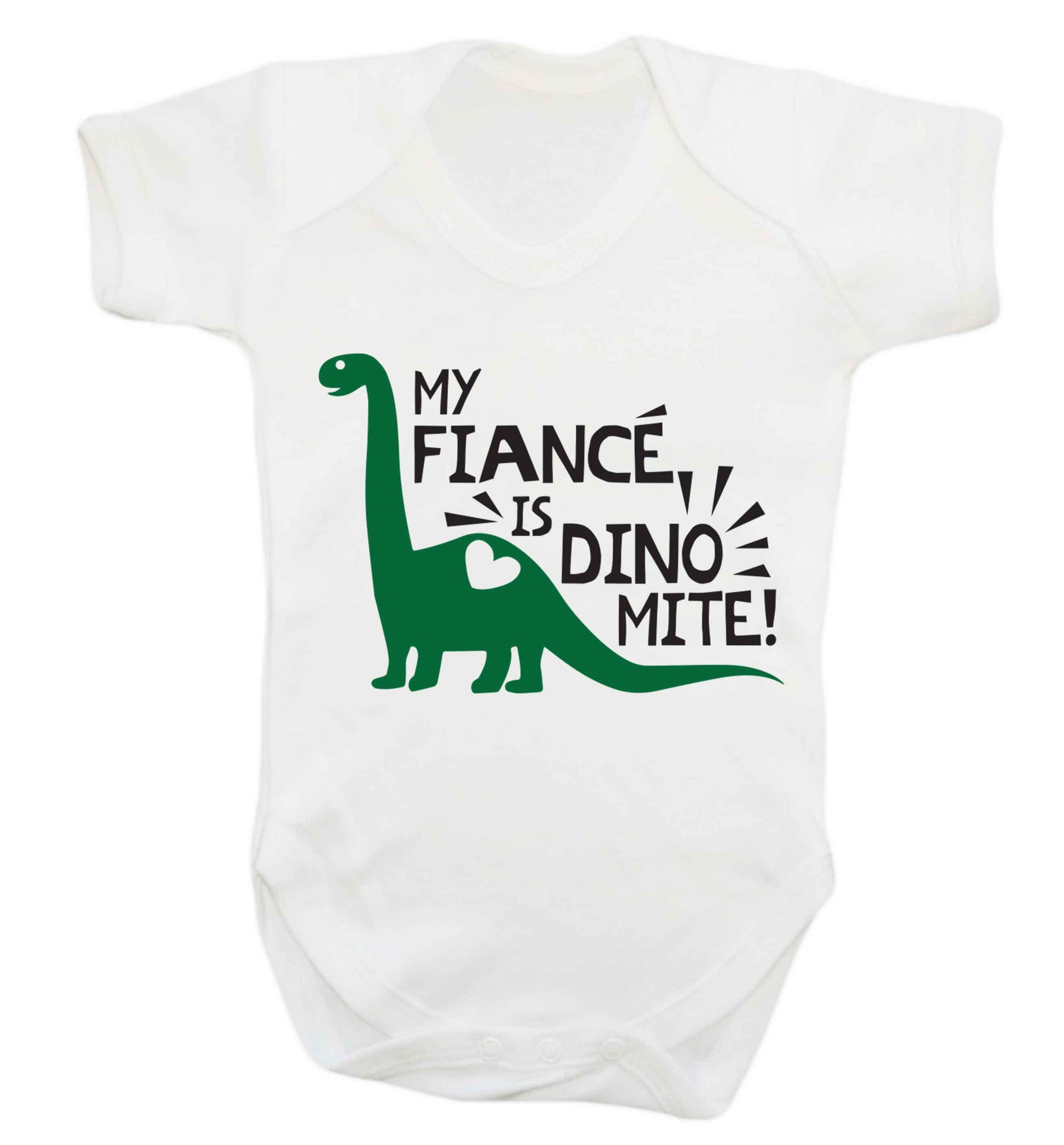 My fiance is dinomite! Baby Vest white 18-24 months