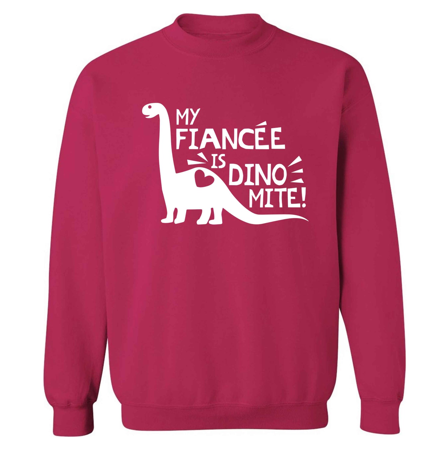 My fiancee is dinomite! Adult's unisex pink Sweater 2XL
