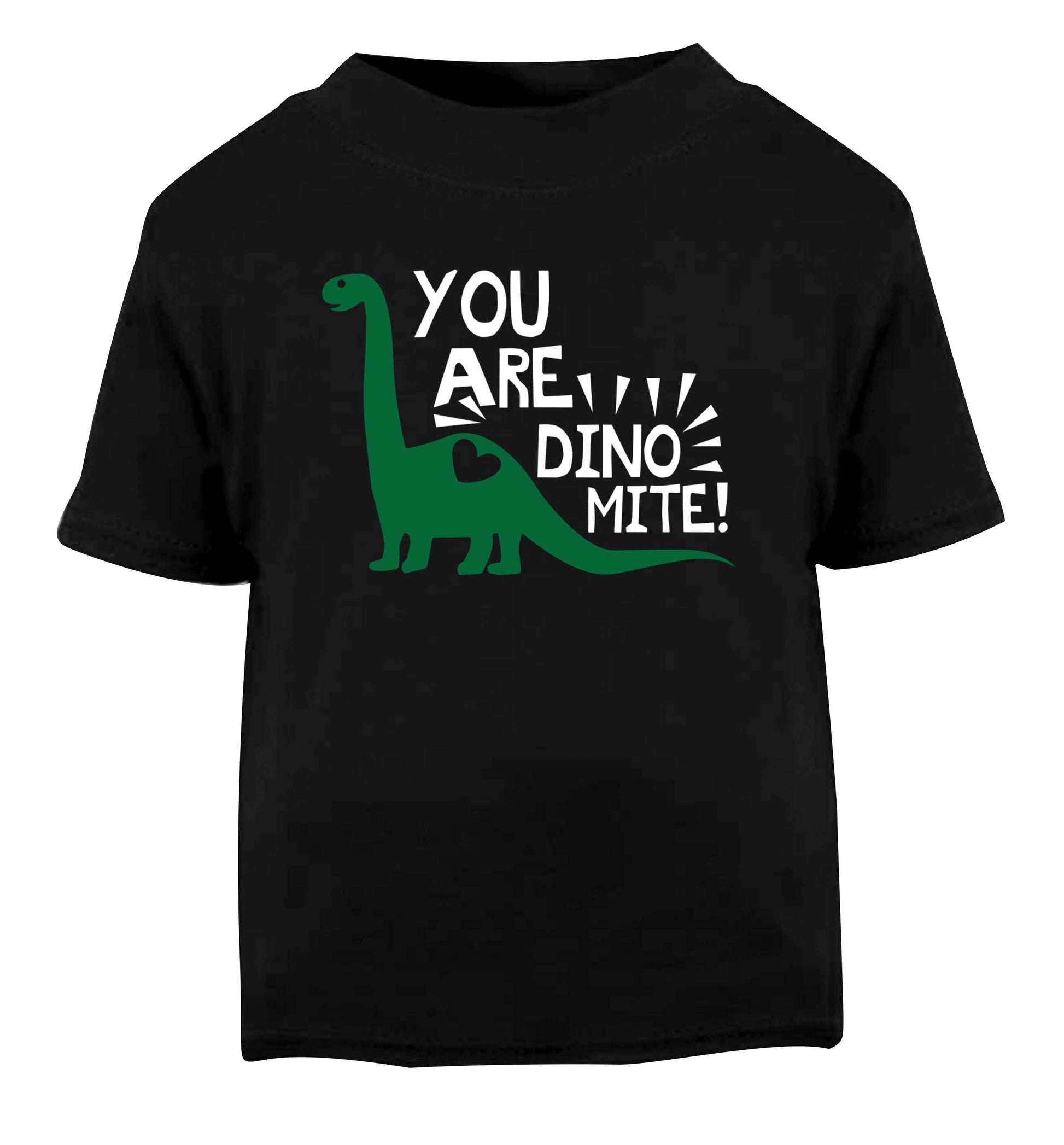 You are dinomite! Black Baby Toddler Tshirt 2 years