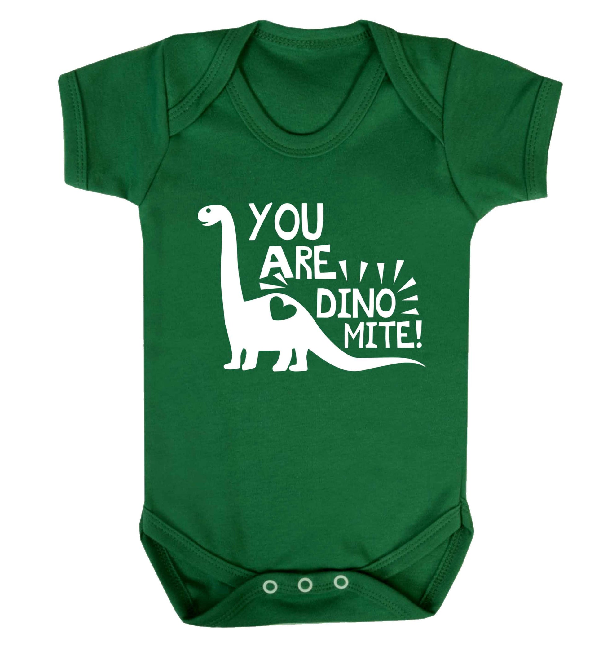 You are dinomite! Baby Vest green 18-24 months