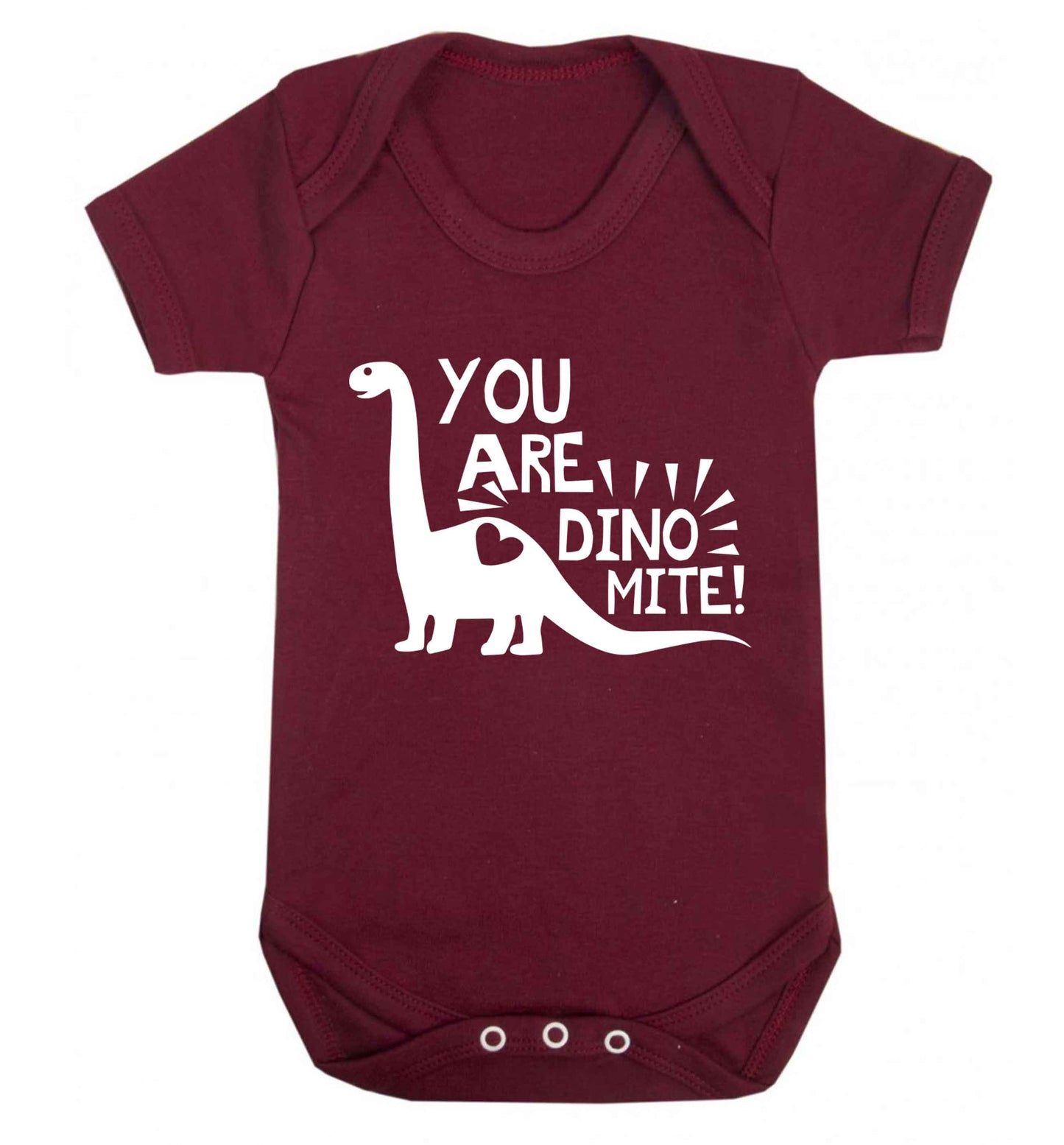 You are dinomite! Baby Vest maroon 18-24 months