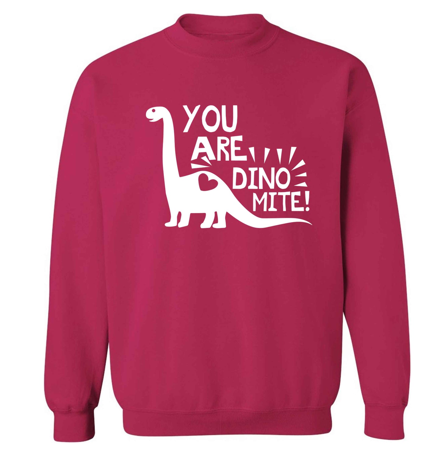 You are dinomite! Adult's unisex pink Sweater 2XL