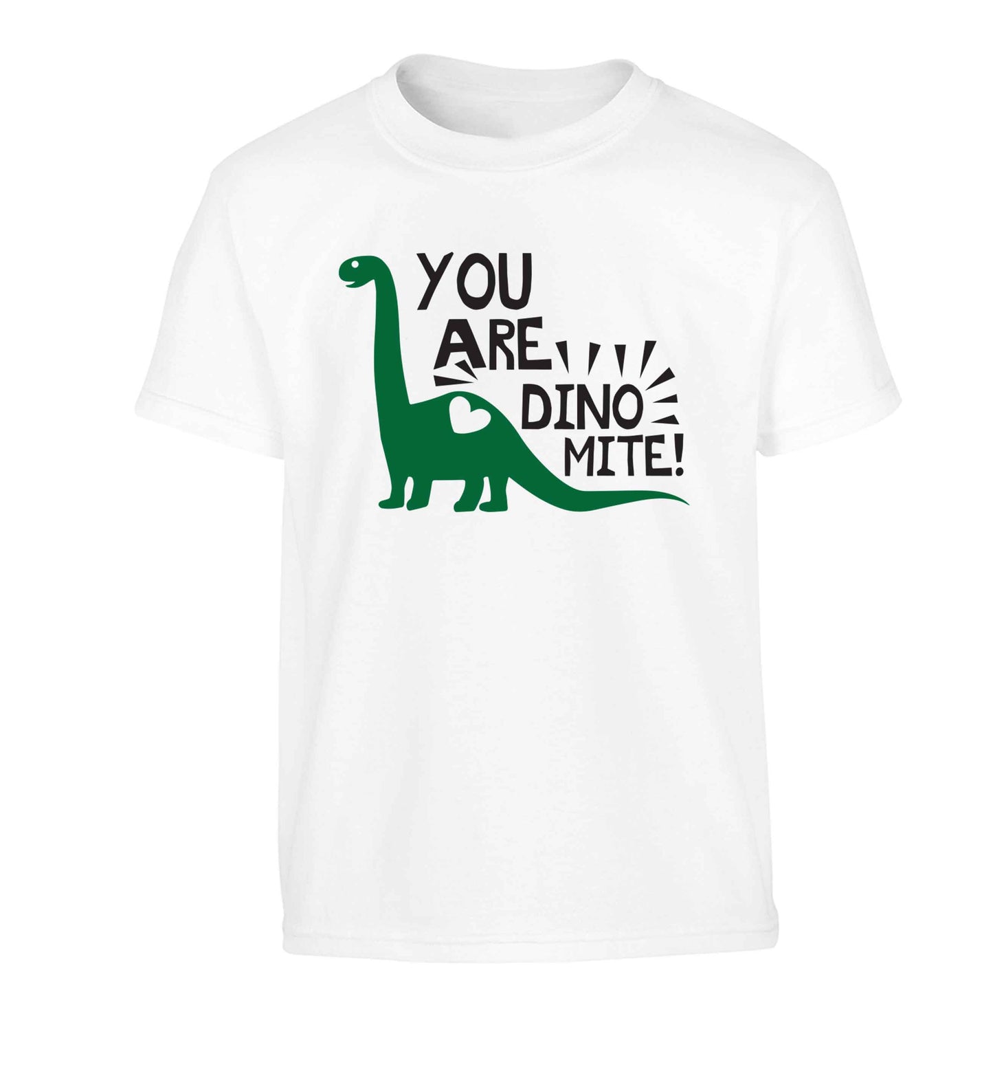 You are dinomite! Children's white Tshirt 12-13 Years