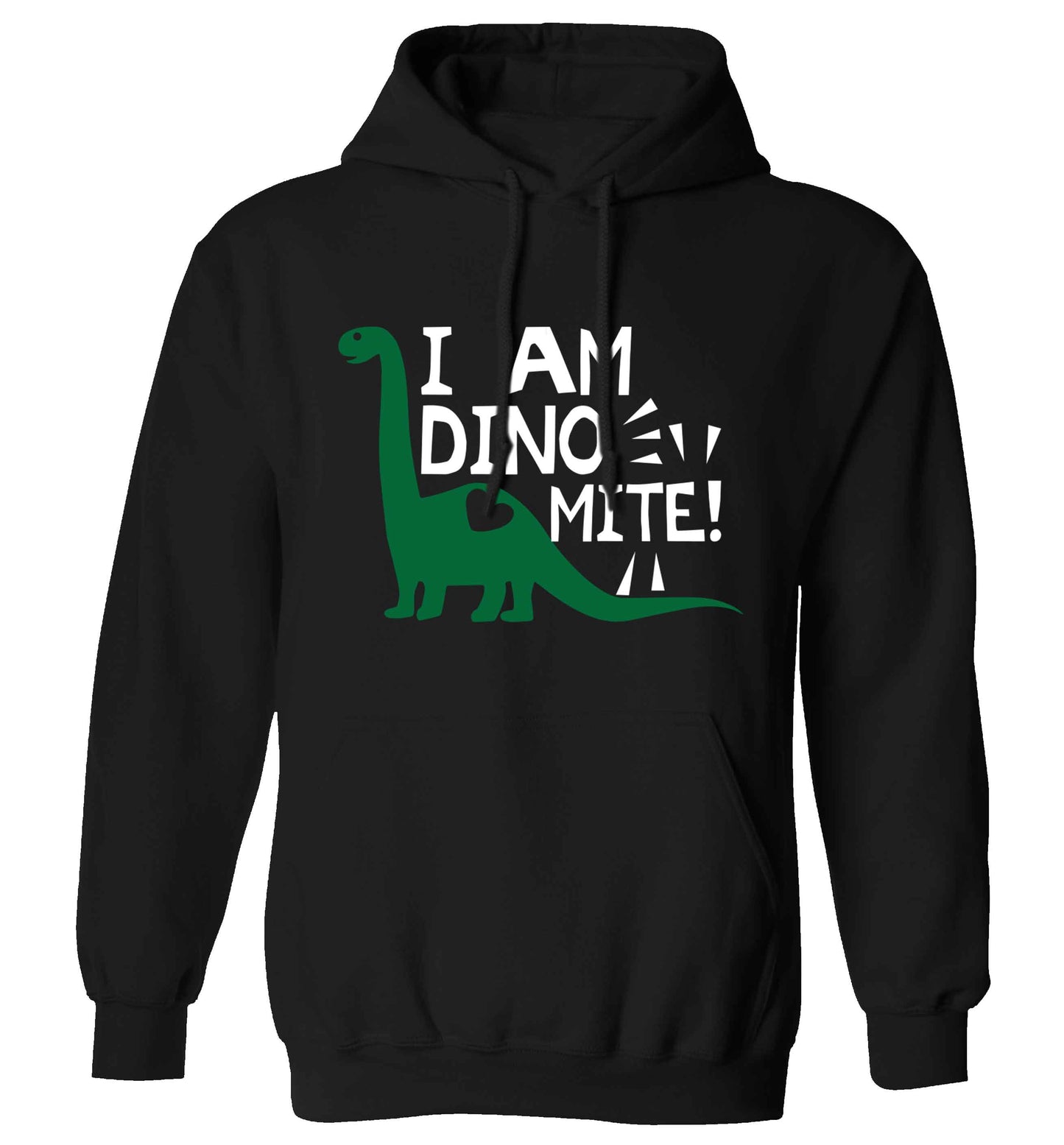 I am dinomite! adults unisex black hoodie 2XL