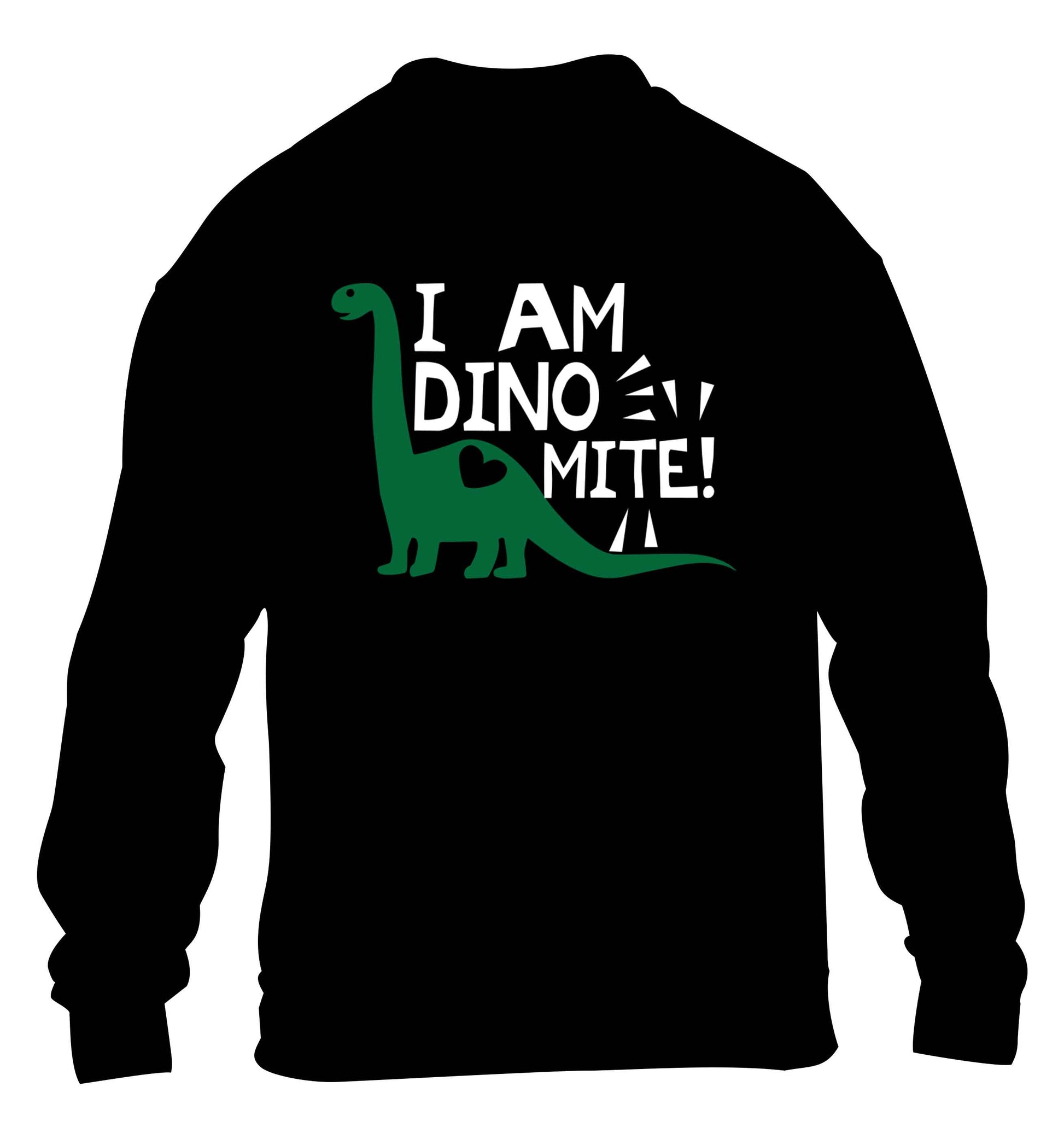 I am dinomite! children's black sweater 12-13 Years
