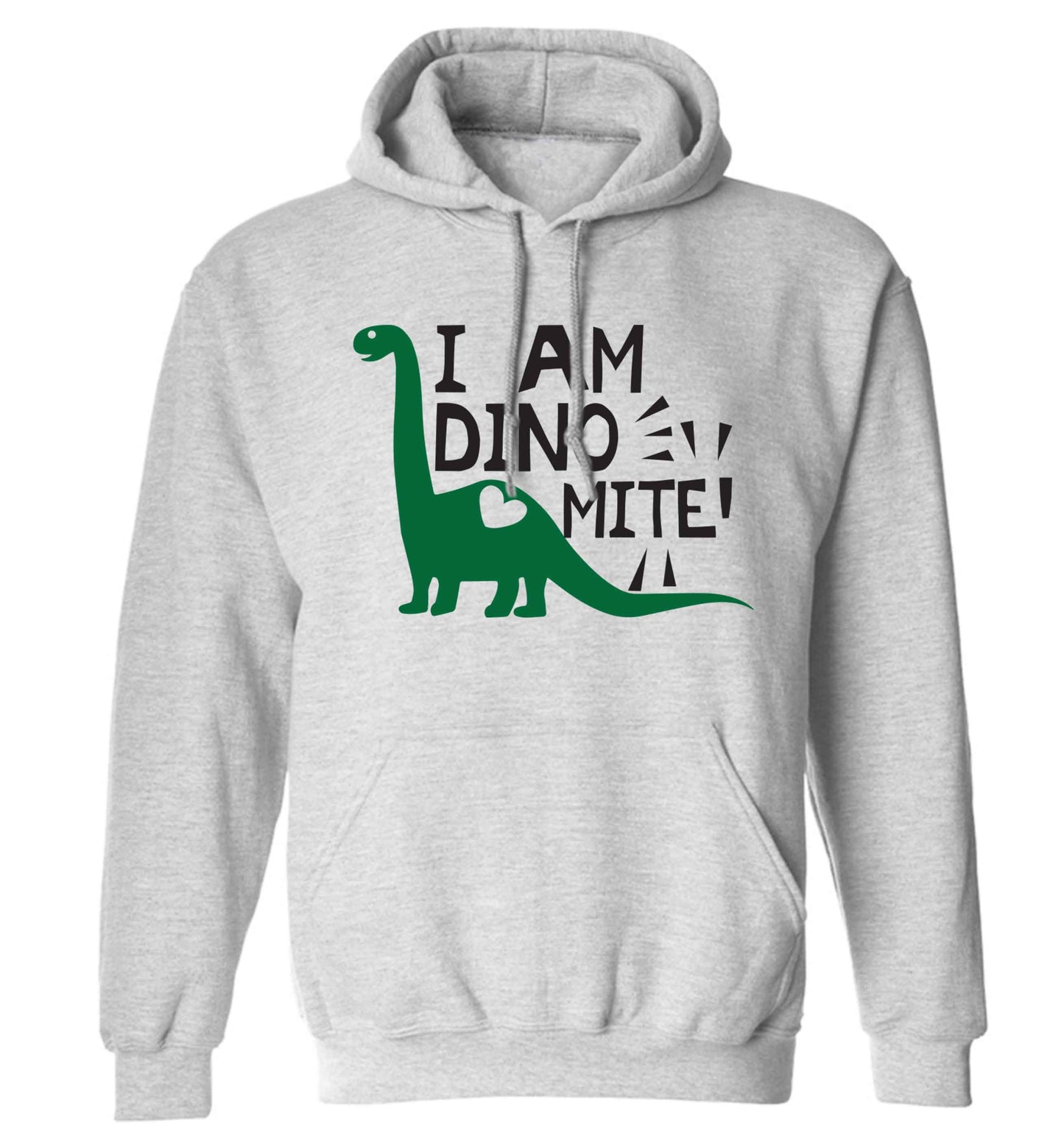 I am dinomite! adults unisex grey hoodie 2XL