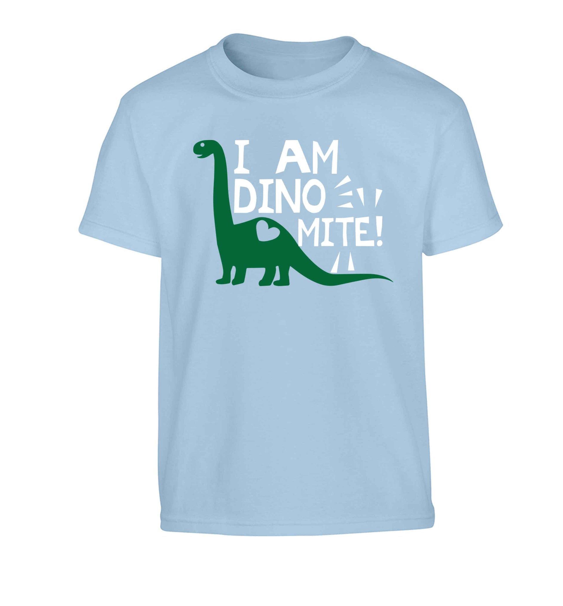 I am dinomite! Children's light blue Tshirt 12-13 Years