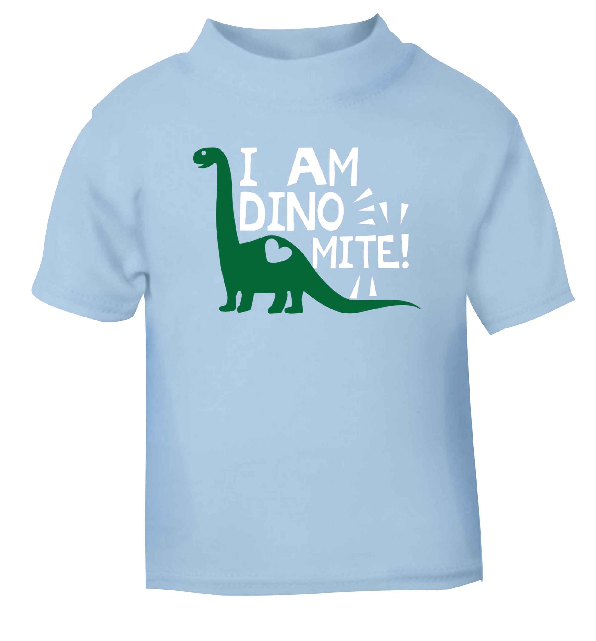 I am dinomite! light blue Baby Toddler Tshirt 2 Years