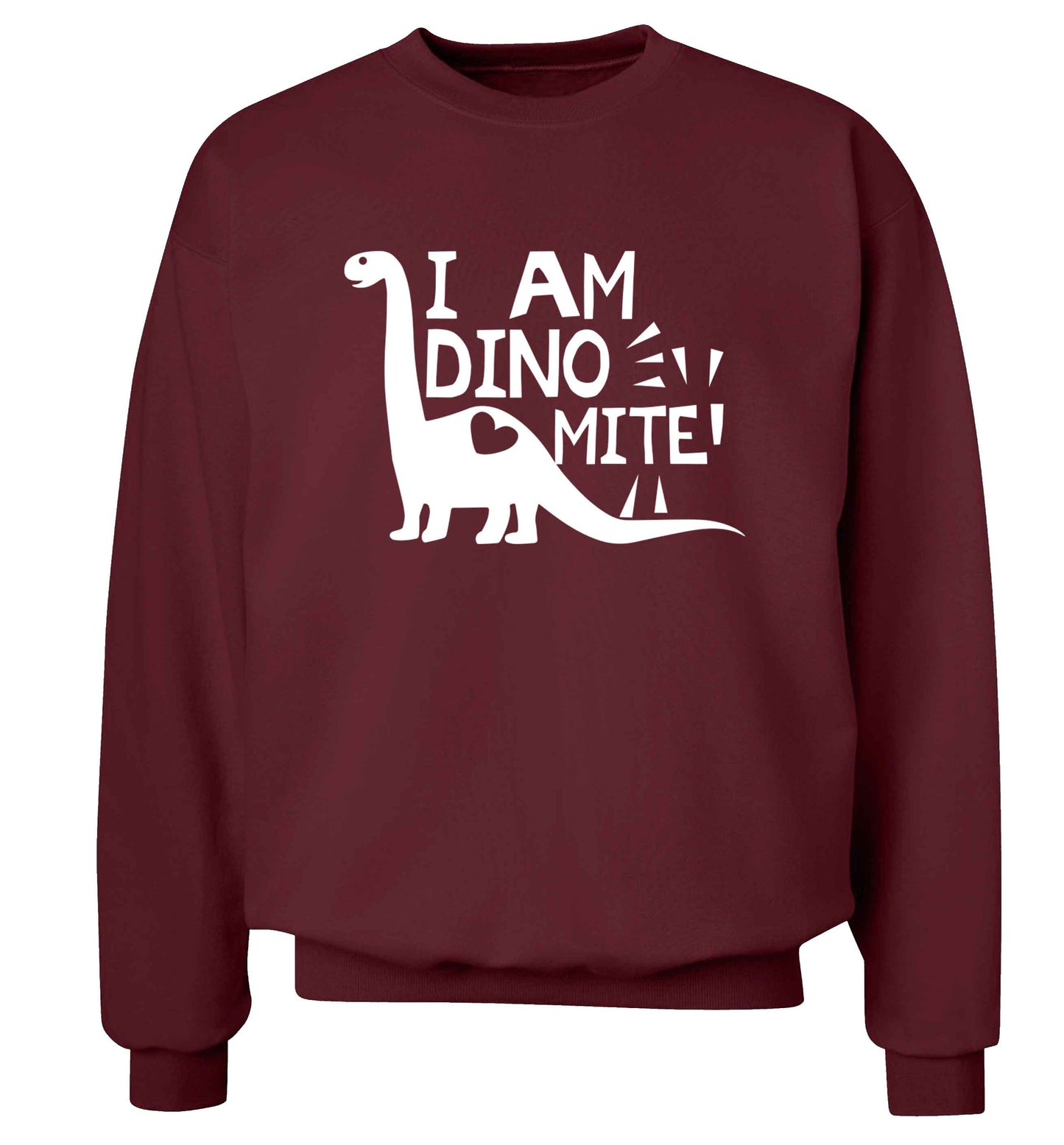 I am dinomite! Adult's unisex maroon Sweater 2XL