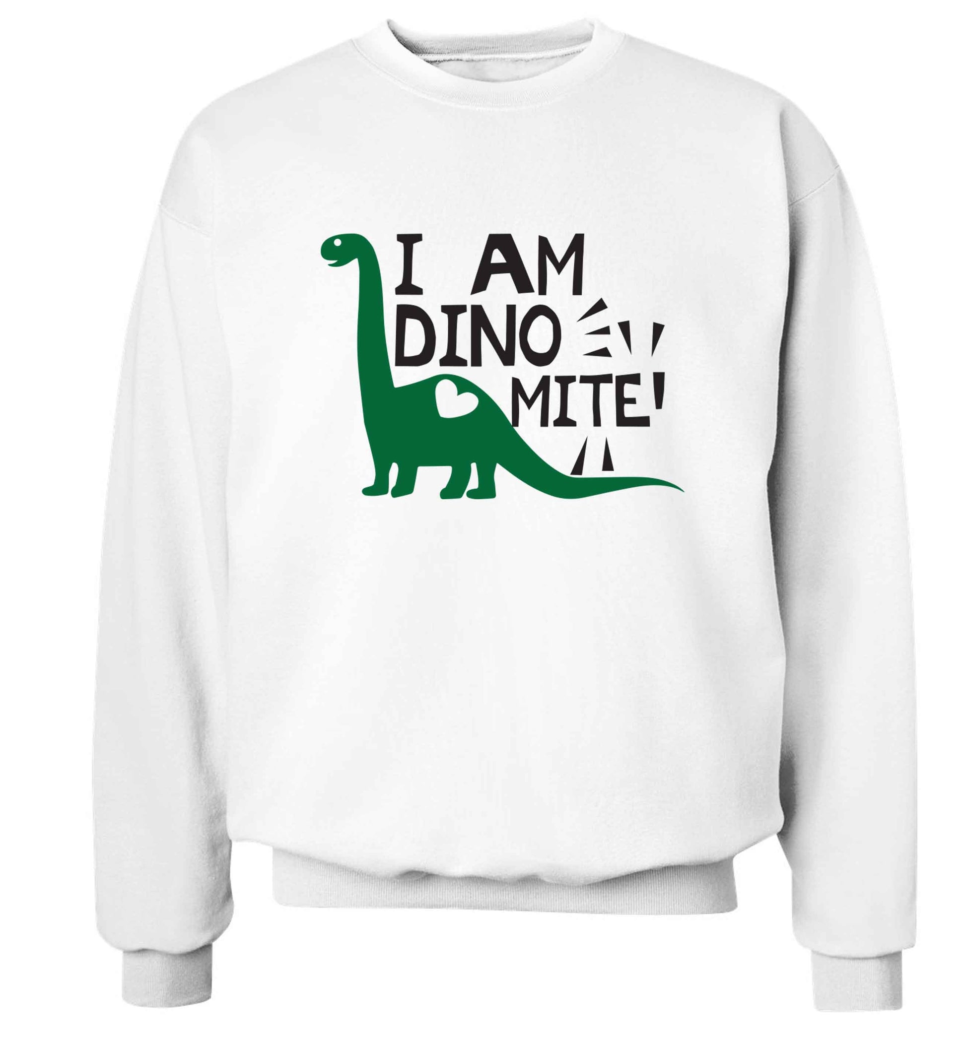 I am dinomite! Adult's unisex white Sweater 2XL