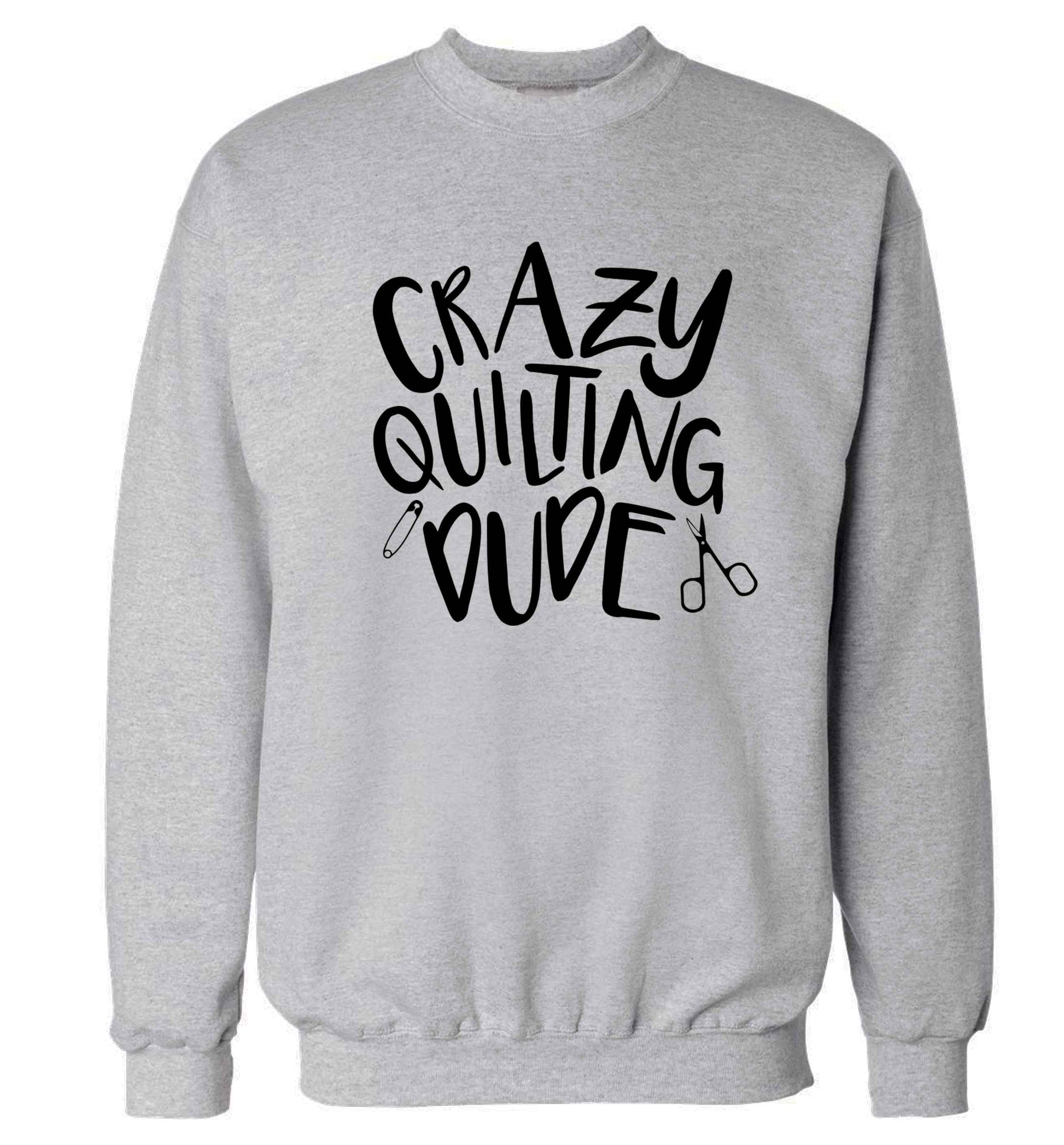 Crazy quilting dude Adult's unisex grey Sweater 2XL