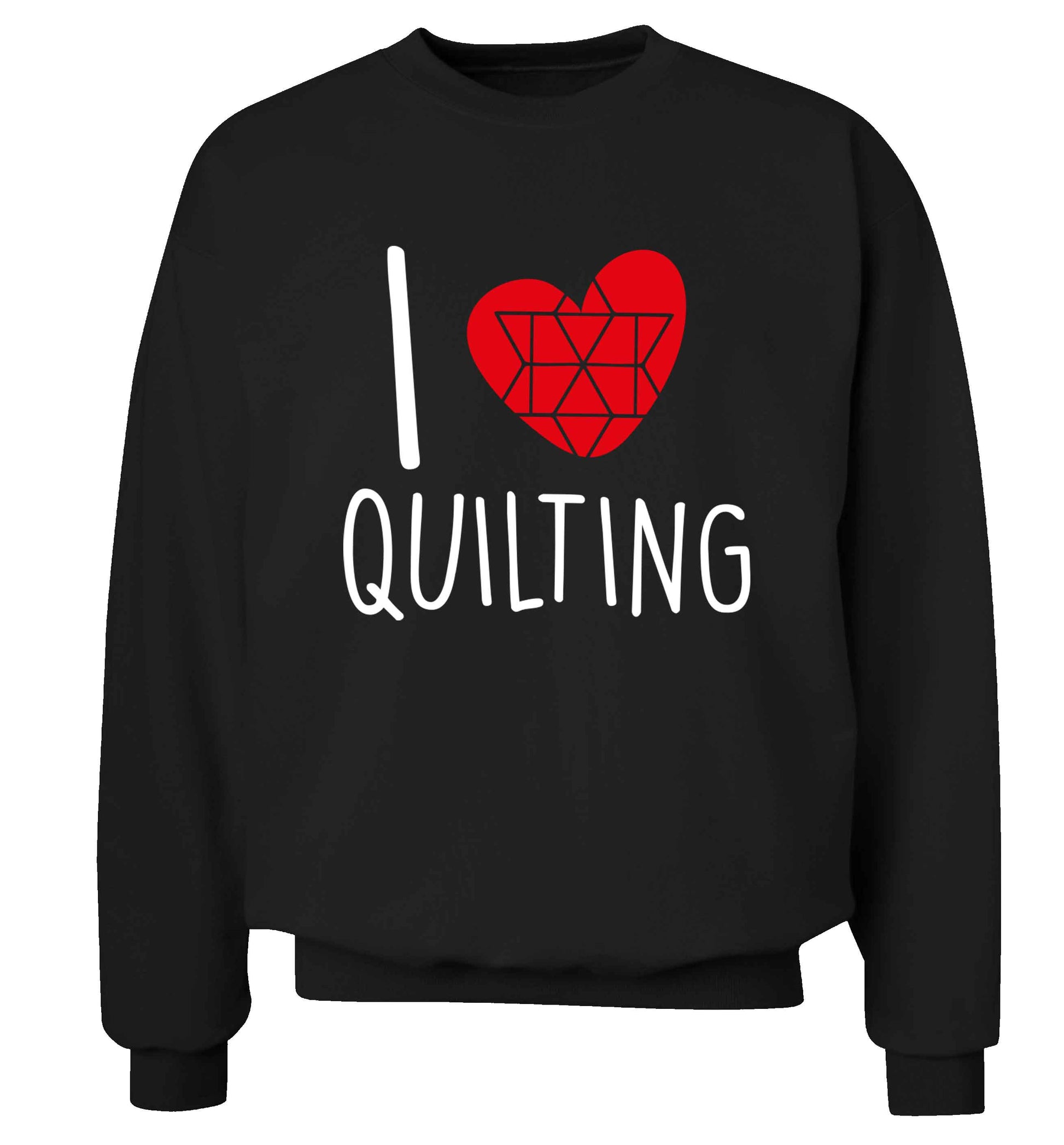 I love quilting Adult's unisex black Sweater 2XL