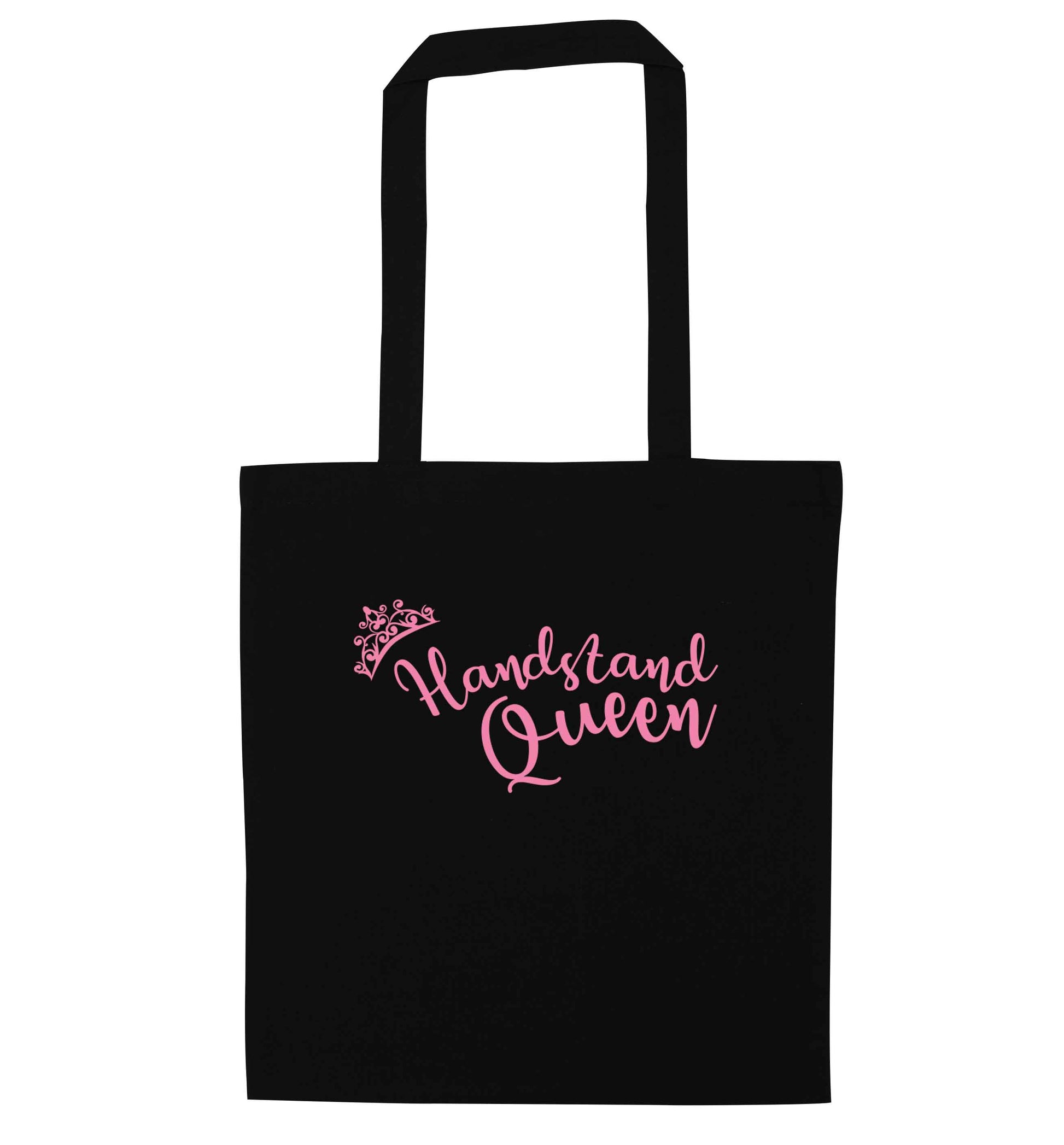 Handstand Queen black tote bag