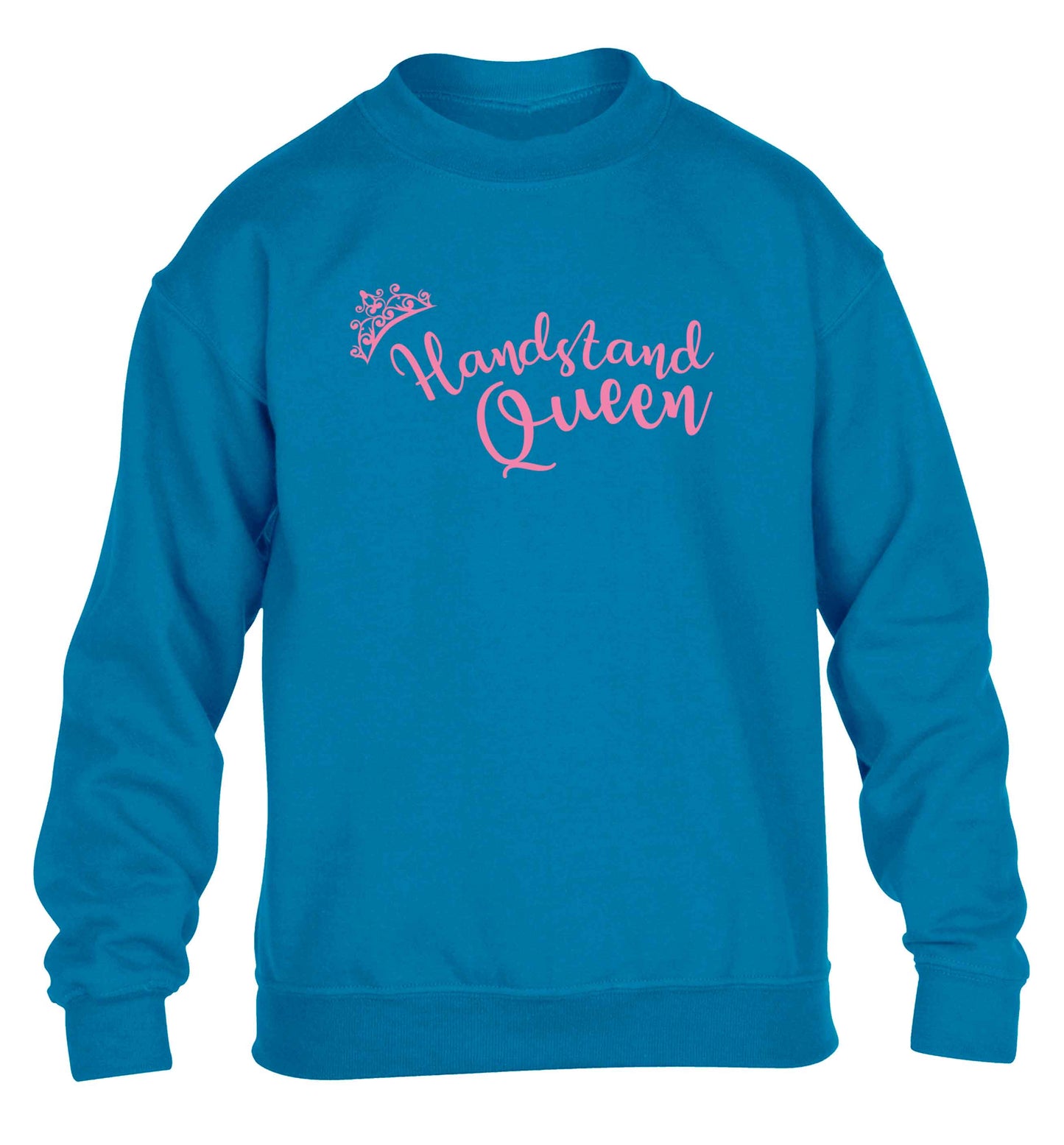 Handstand Queen children's blue sweater 12-13 Years