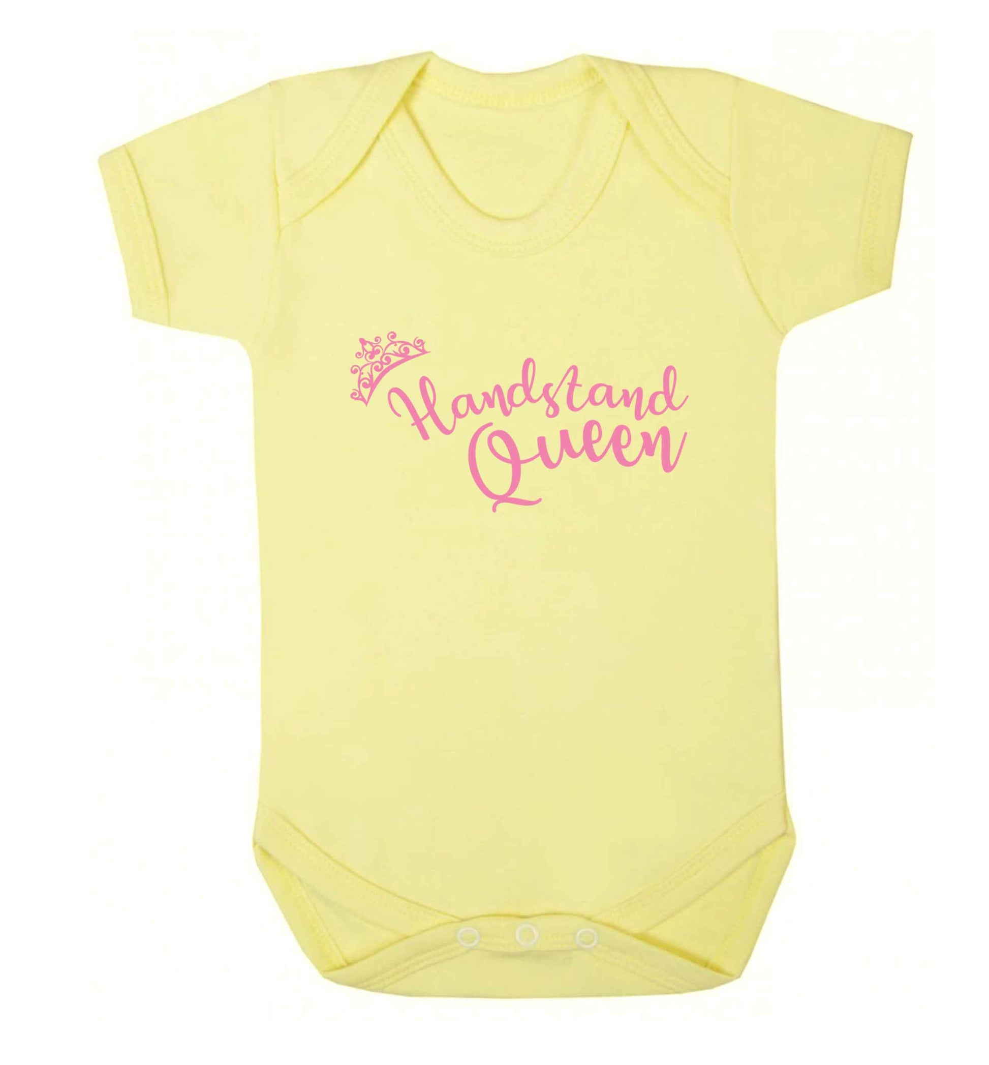 Handstand Queen Baby Vest pale yellow 18-24 months