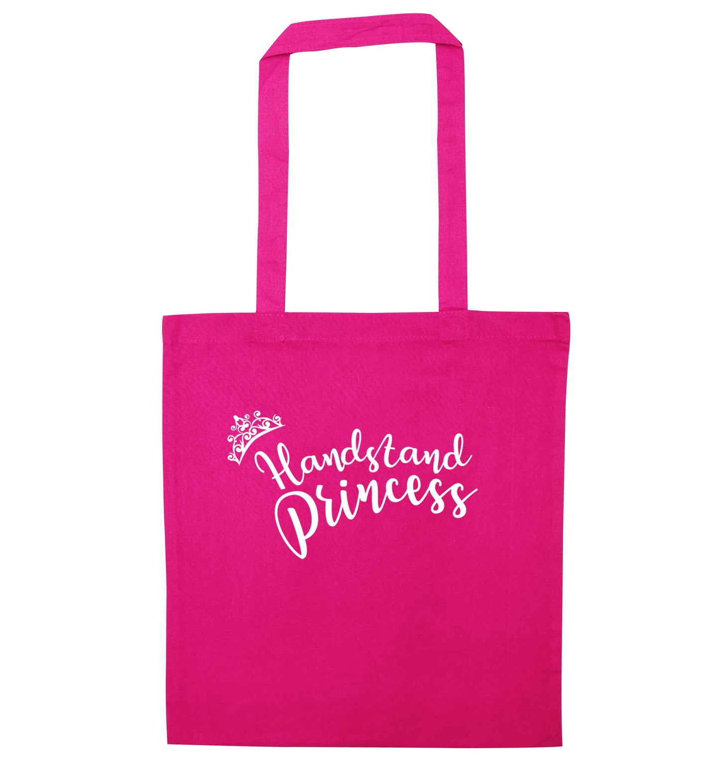 Handstand princess pink tote bag