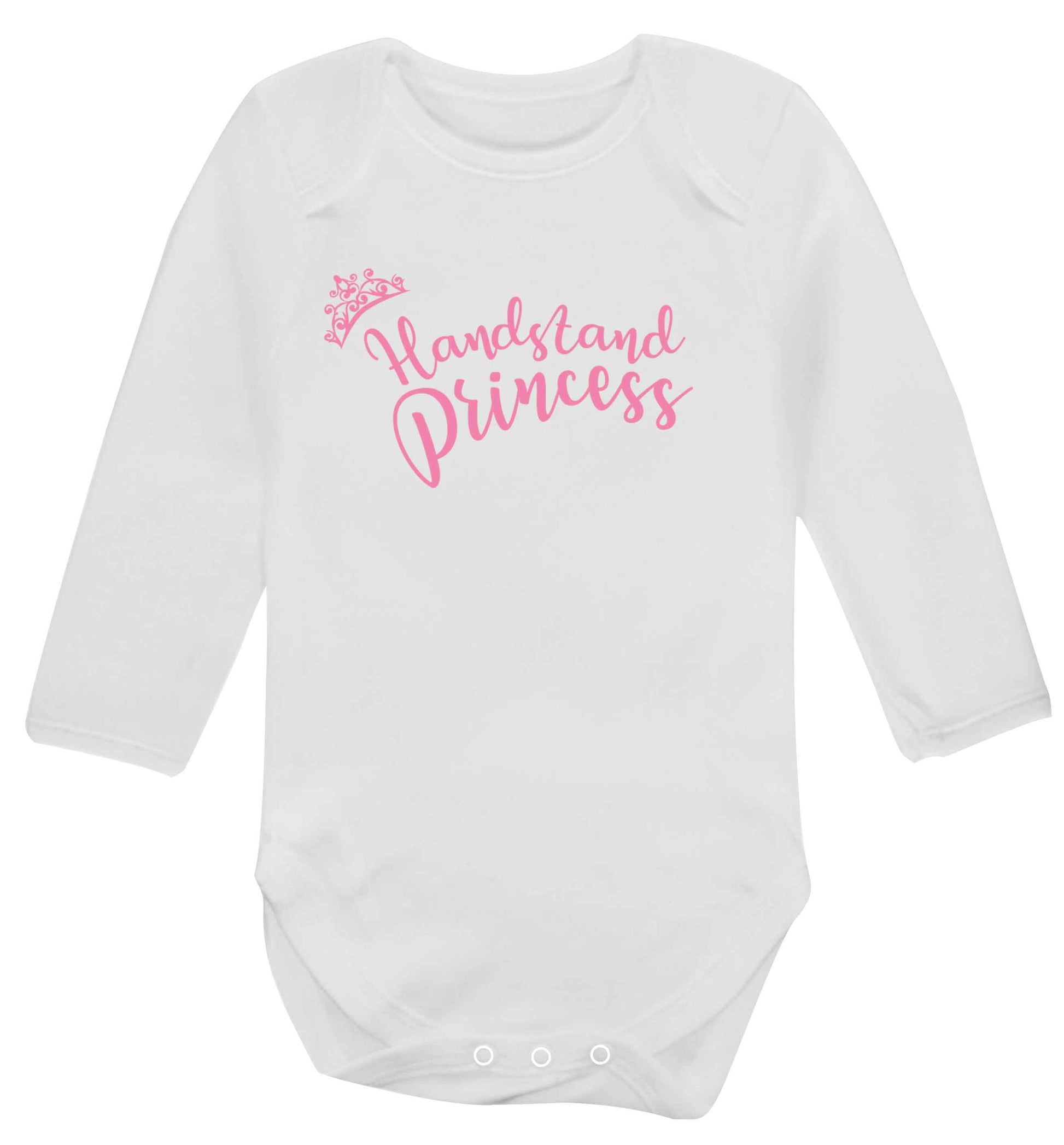 Handstand princess Baby Vest long sleeved white 6-12 months