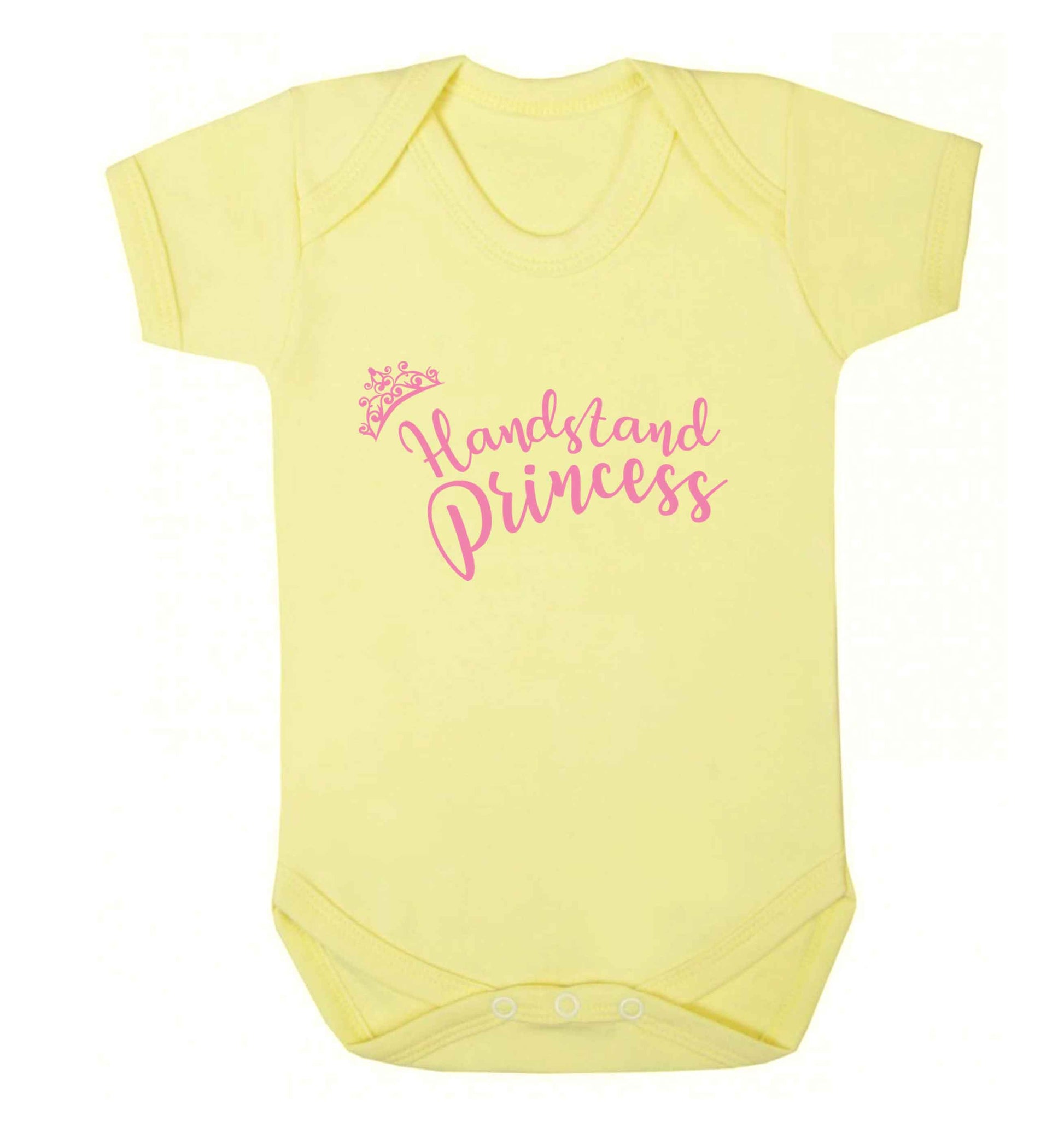 Handstand princess Baby Vest pale yellow 18-24 months