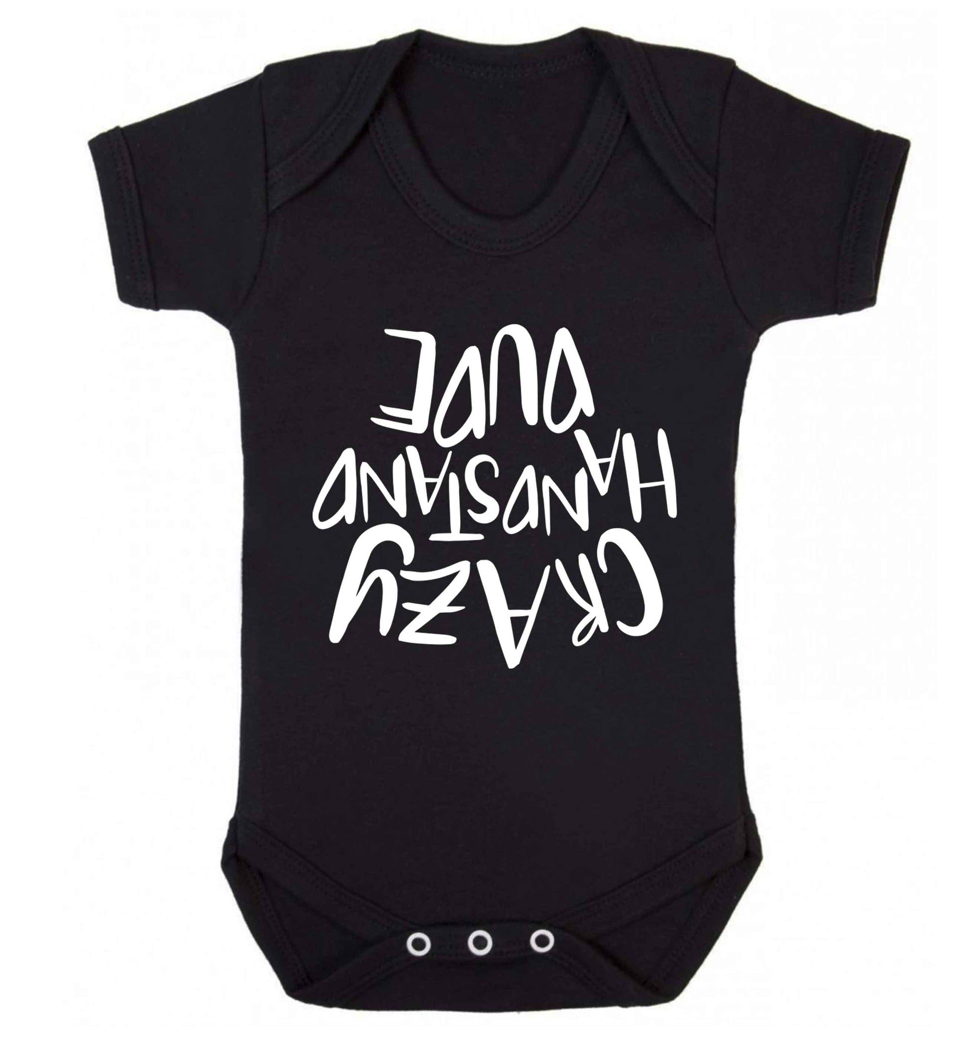 Crazy handstand dude Baby Vest black 18-24 months
