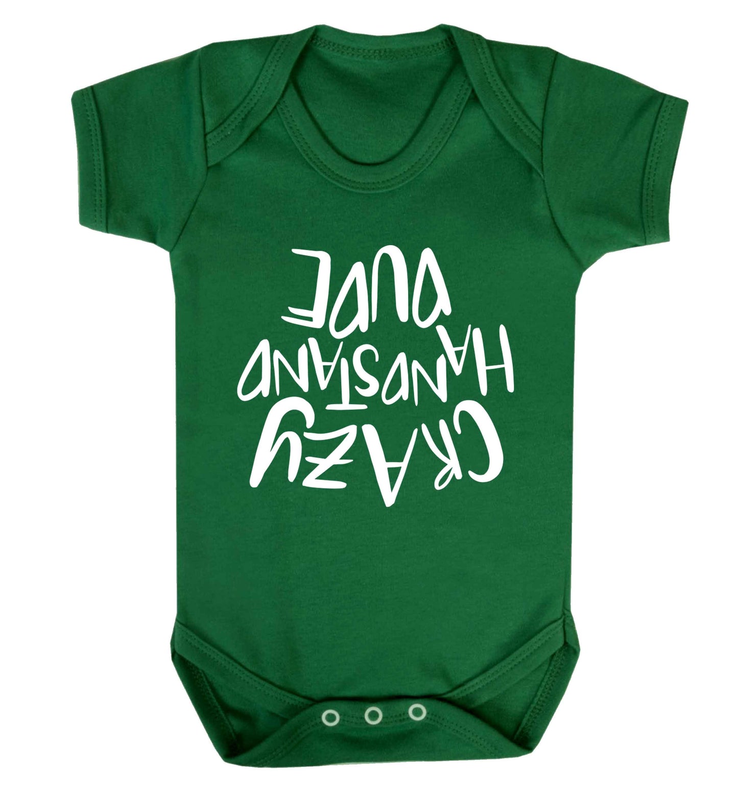 Crazy handstand dude Baby Vest green 18-24 months