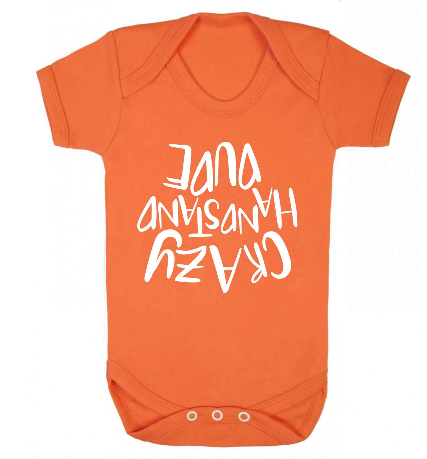 Crazy handstand dude Baby Vest orange 18-24 months