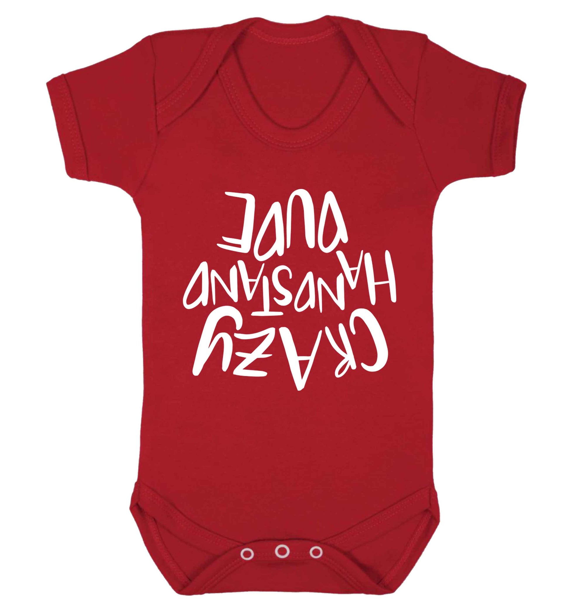 Crazy handstand dude Baby Vest red 18-24 months