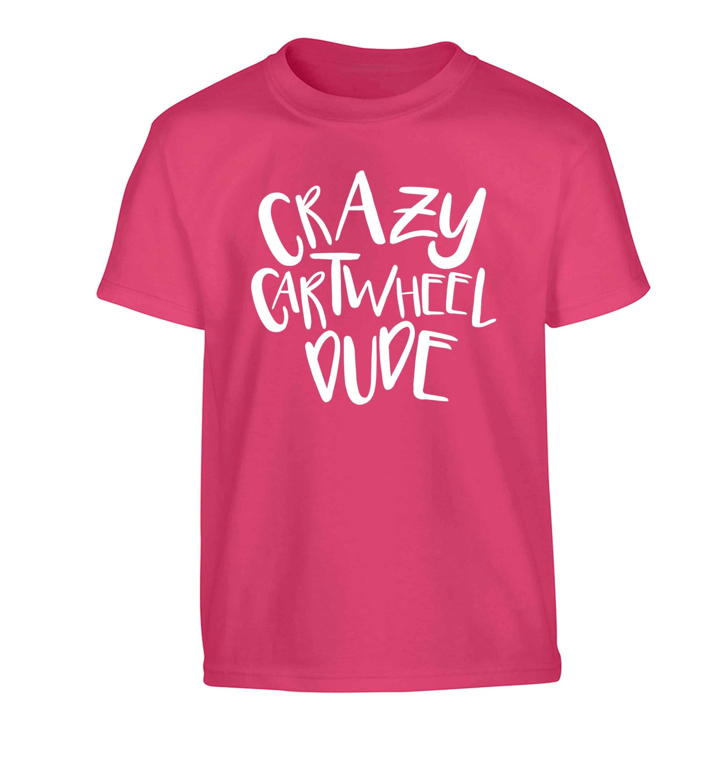Crazy cartwheel dude Children's pink Tshirt 12-13 Years